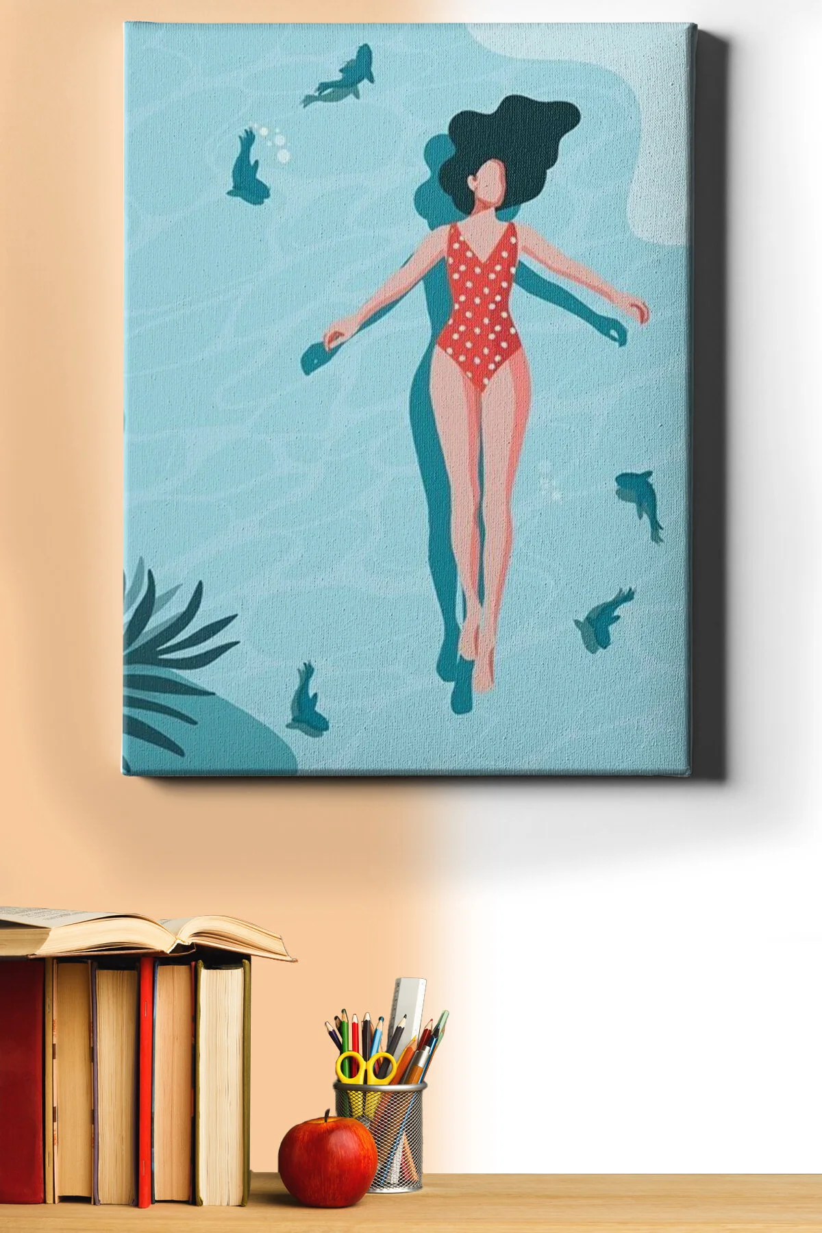 Sayılarla Boyama Seti Çerçeveli Kasnaklı Deniz Keyfi 50x65 Cm