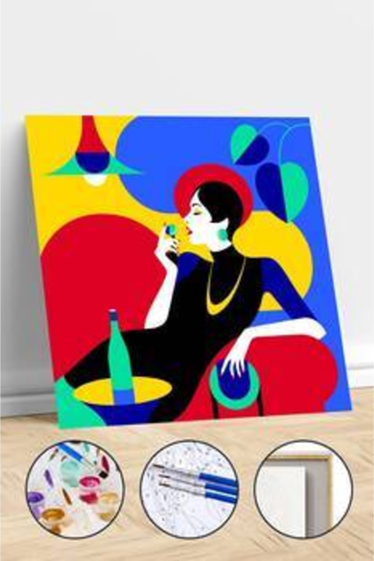 Sayılarla Boyama Seti Çerçeveli Kasnaklı Renkli Eğlence