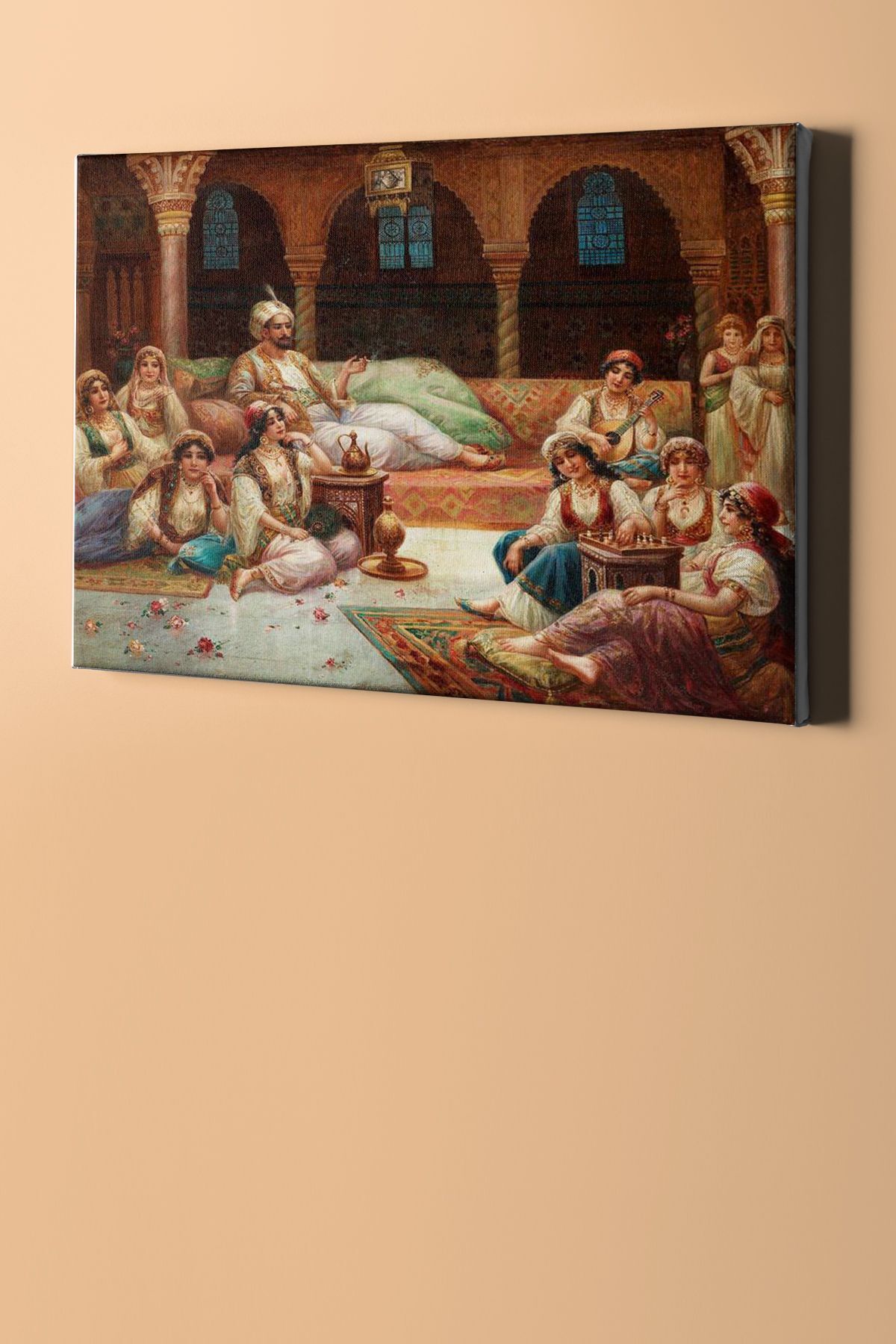 Sayılarla Boyama Seti Çerçeveli Kasnaklı Akşam Sefası - Görsel 2