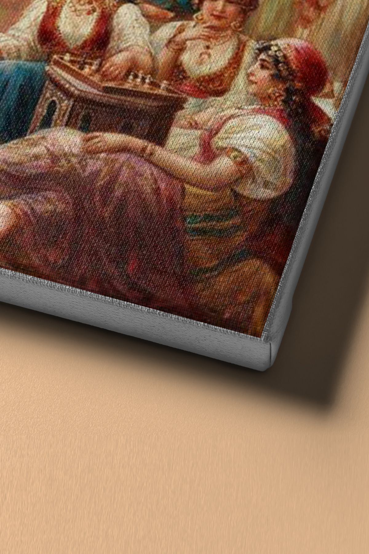 Sayılarla Boyama Seti Çerçeveli Kasnaklı Akşam Sefası - Görsel 4