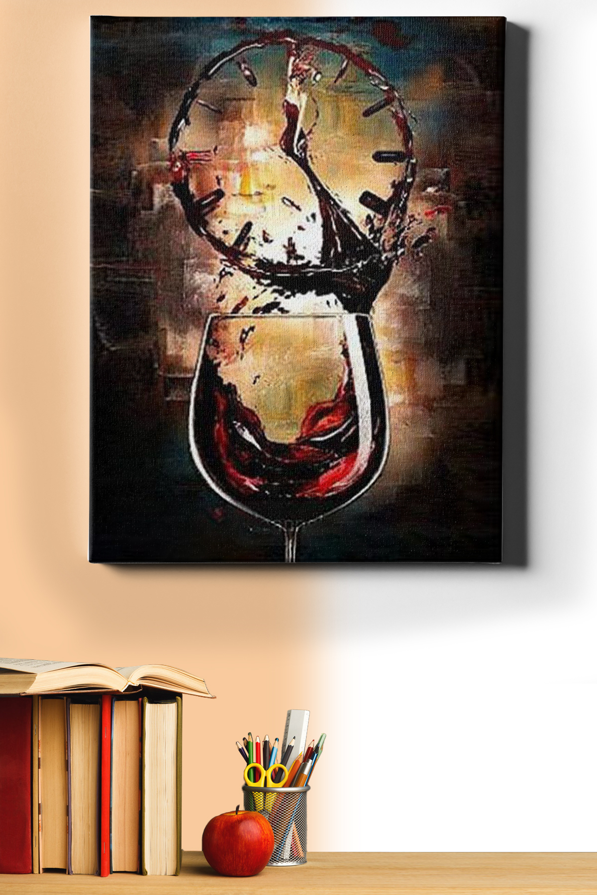 Sayılarla Boyama Seti Çerçeveli Kasnaklı Şarap Ve Zaman