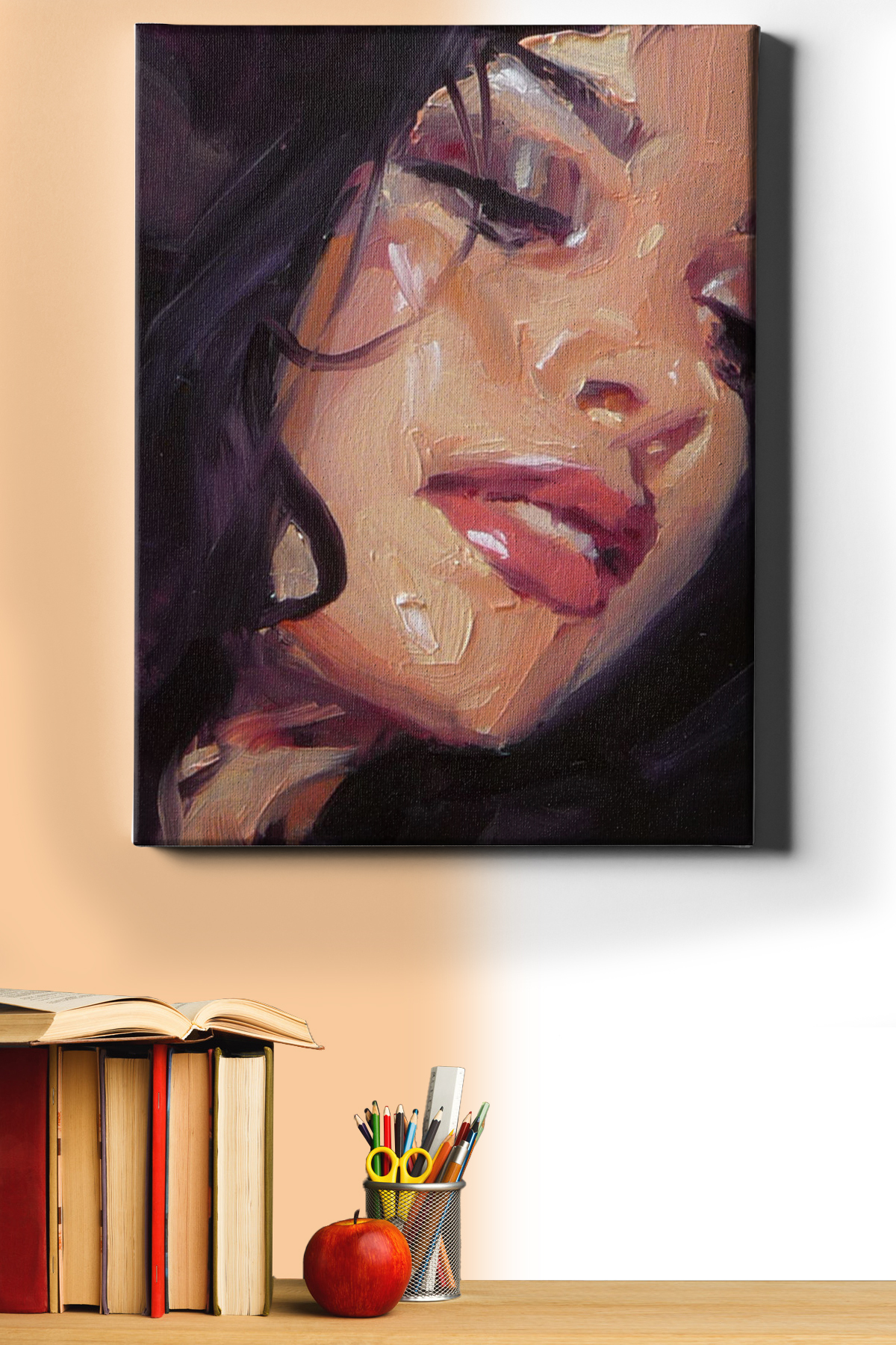 Sayılarla Boyama Seti Çerçeveli Kasnaklı Güzel Kız 1