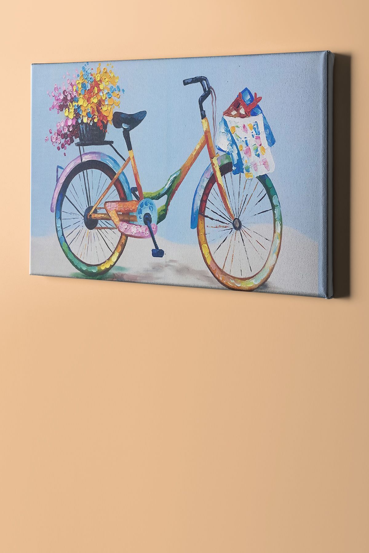 Sayılarla Boyama Seti Çerçeveli Kasnaklı Renkli Bisiklet - Görsel 2