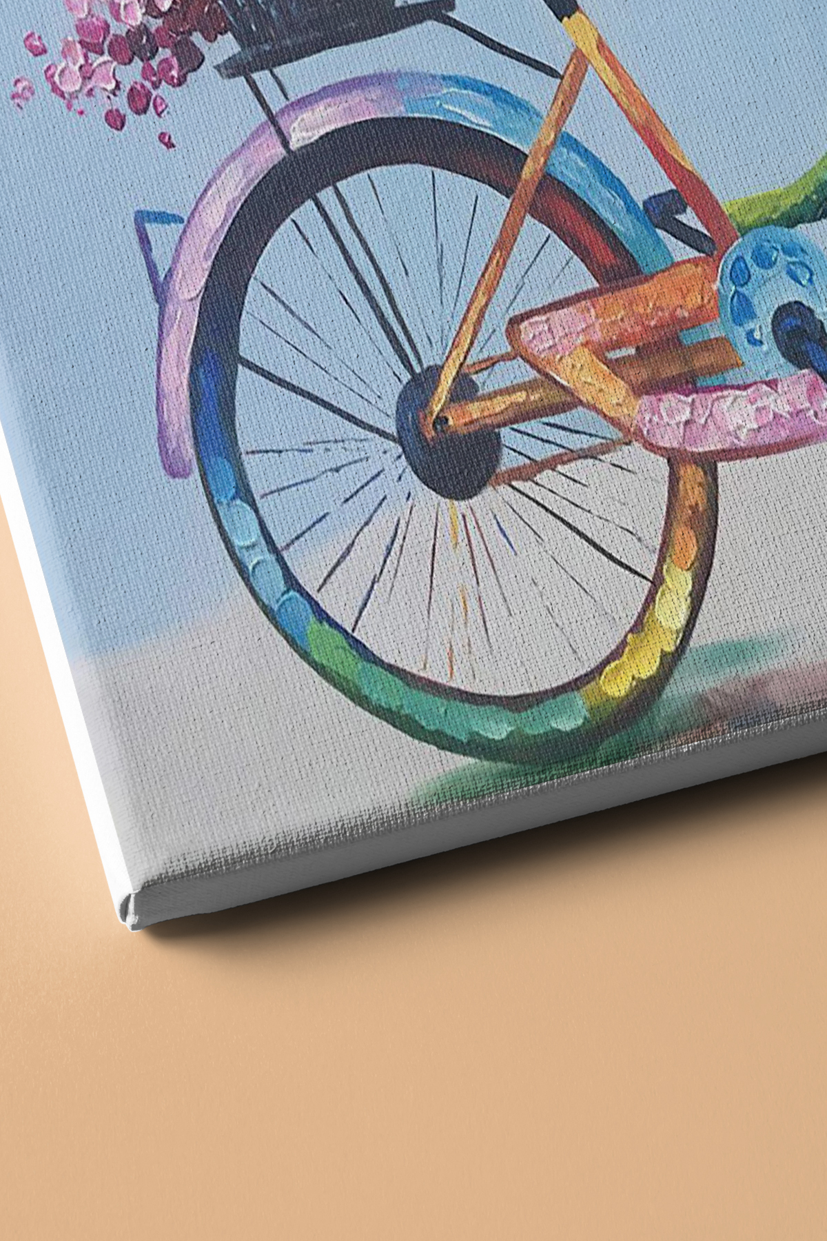 Sayılarla Boyama Seti Çerçeveli Kasnaklı Renkli Bisiklet - Görsel 3