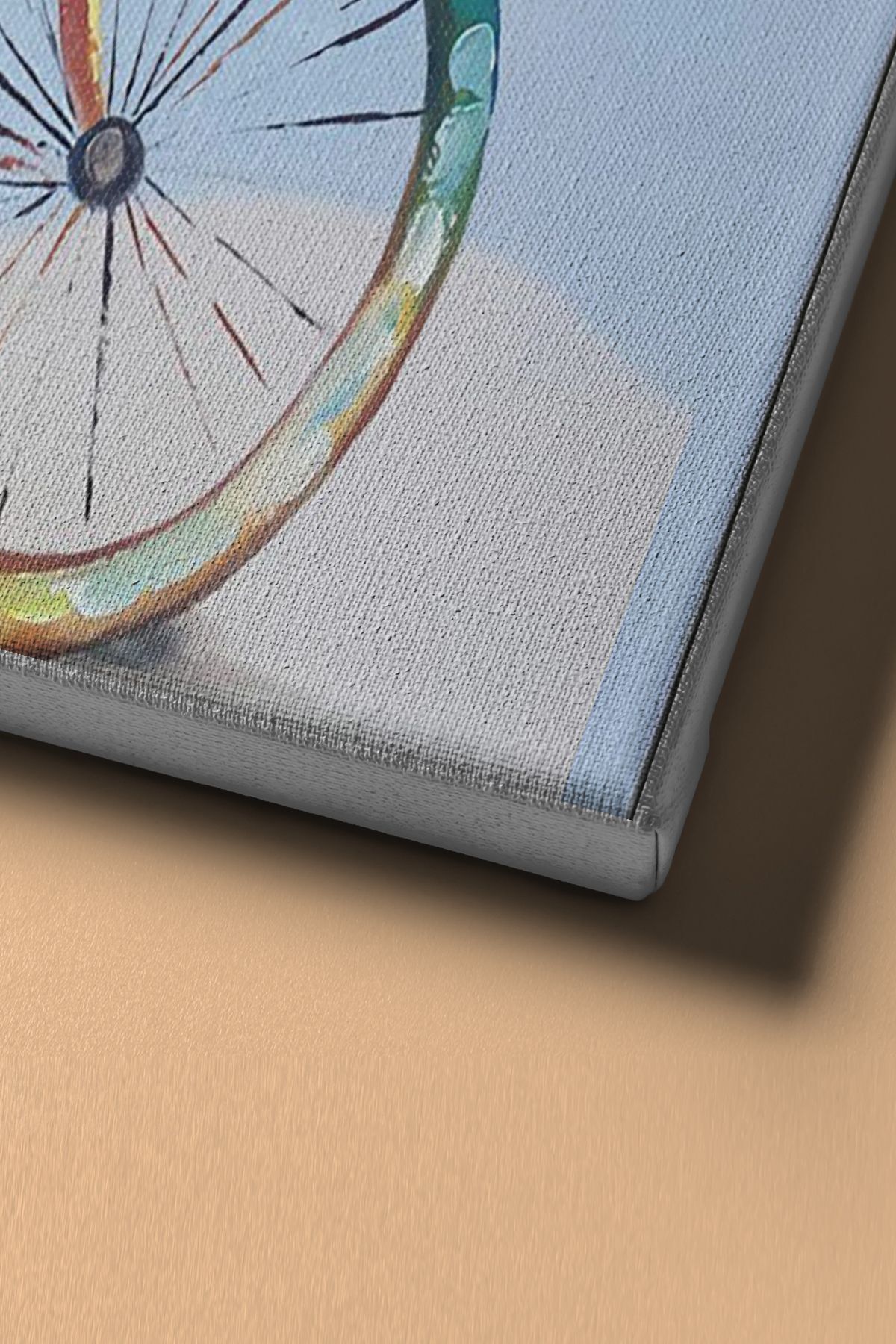 Sayılarla Boyama Seti Çerçeveli Kasnaklı Renkli Bisiklet - Görsel 4