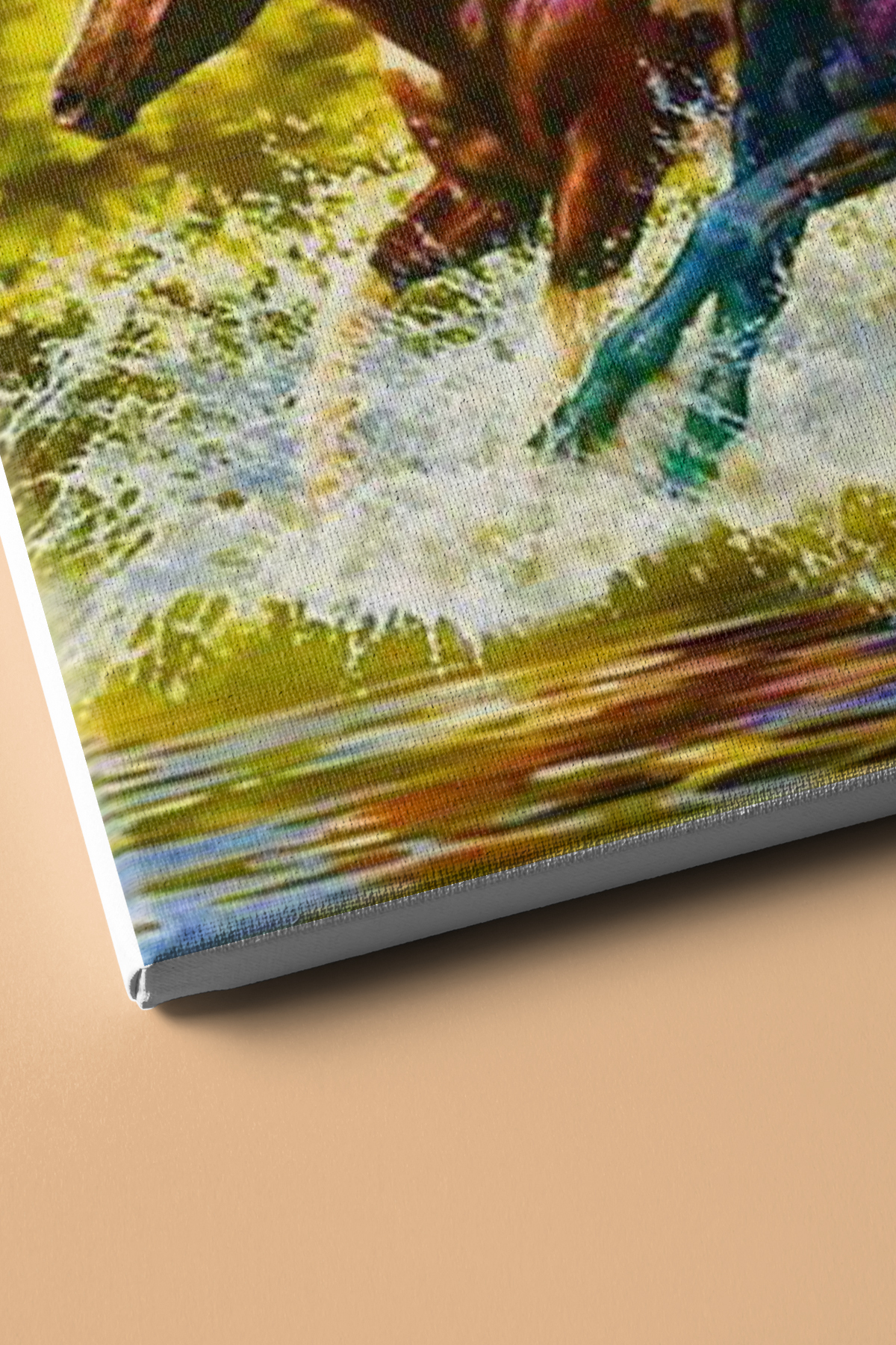 Sayılarla Boyama Seti Çerçeveli Kasnaklı 3 At - Görsel 3