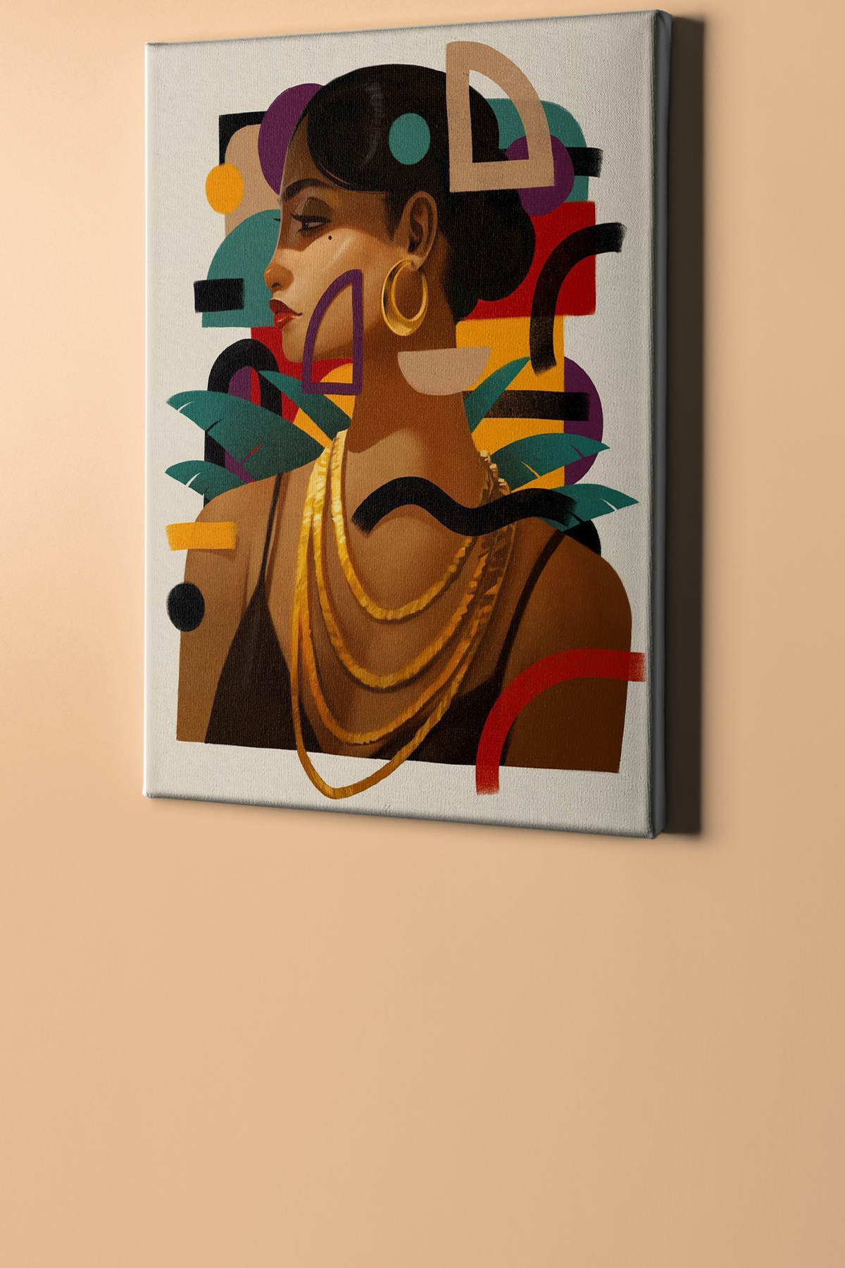 Sayılarla Boyama Seti Çerçeveli Kasnaklı Süslü Kadın - Görsel 2