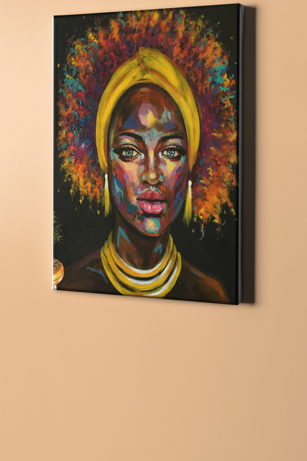 Sayılarla Boyama Seti Çerçeveli Kasnaklı Renkli Afrikalı - Görsel 2