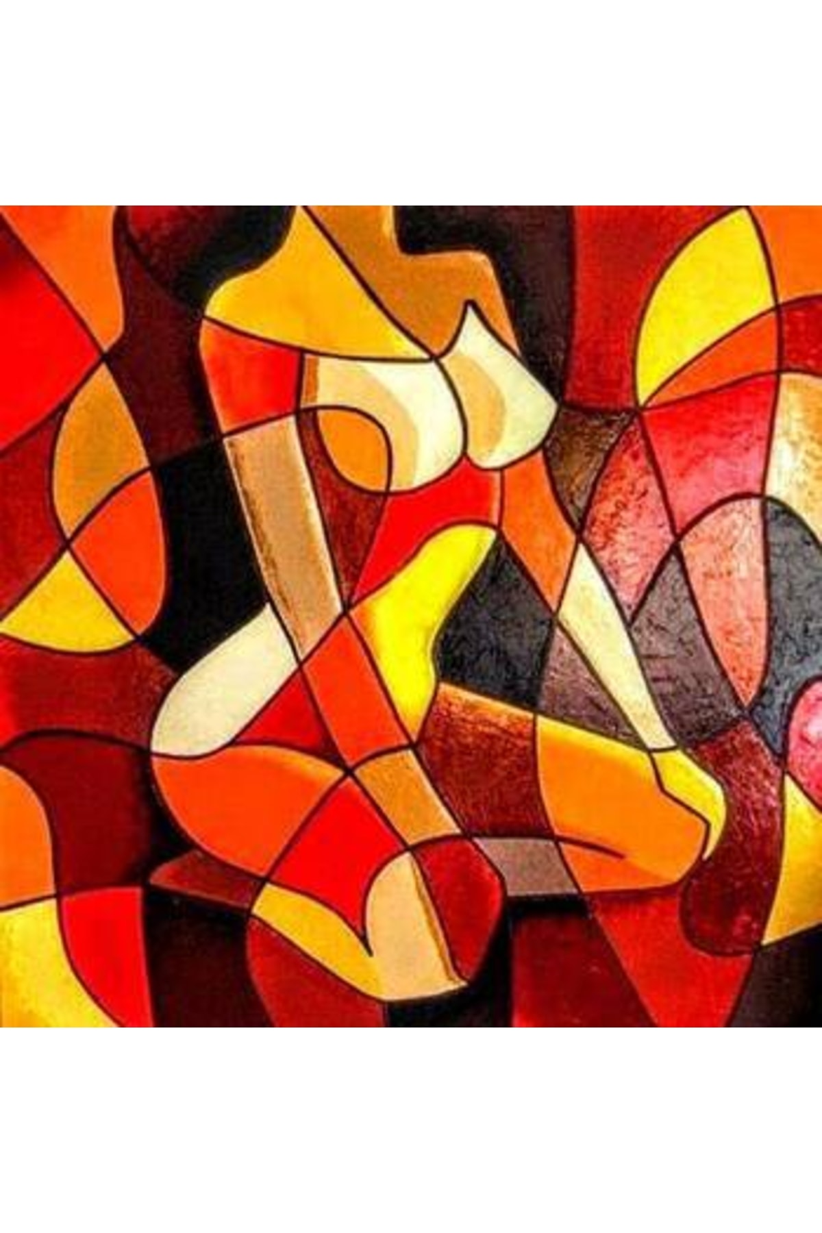 Sayılarla Boyama Seti Çerçeveli Kasnaklı Renkli Kadın 10 - Görsel 2