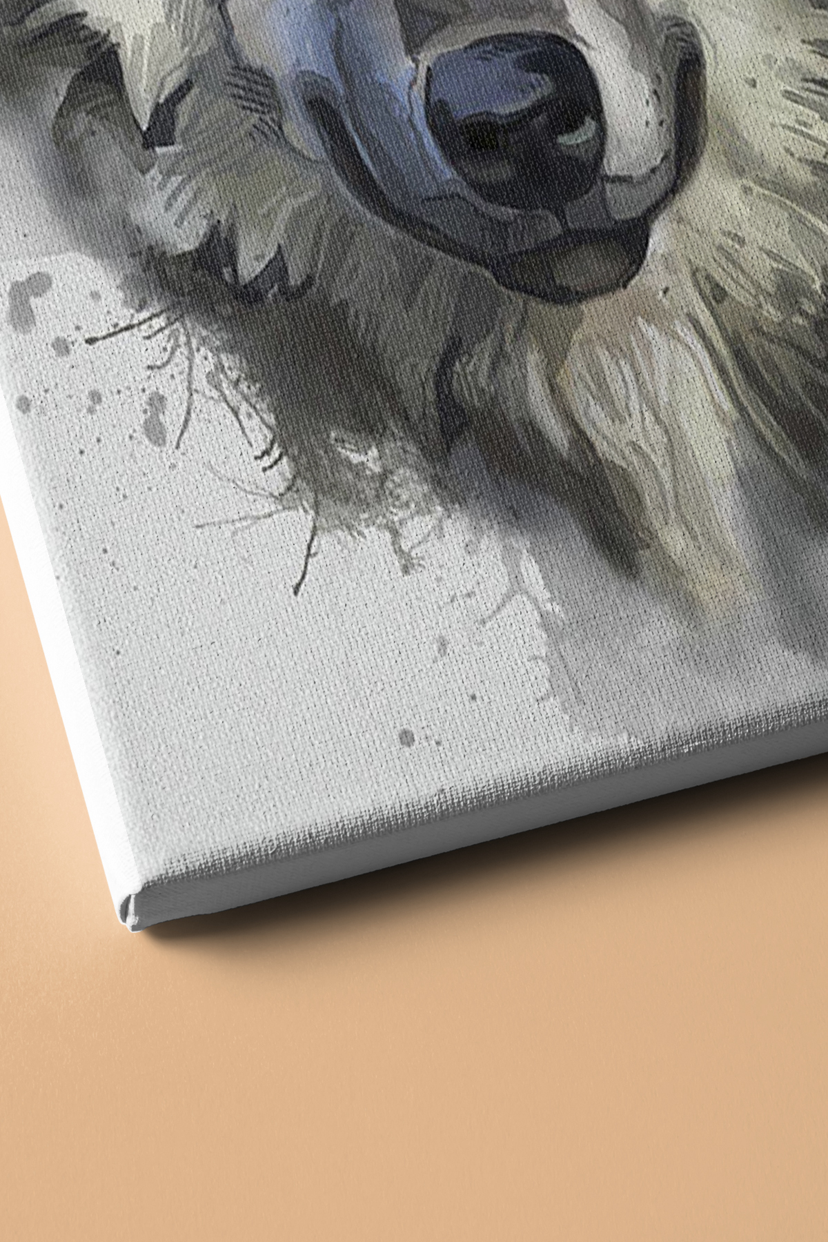 Sayılarla Boyama Seti Çerçeveli Kasnaklı Gri Kurt - Görsel 3