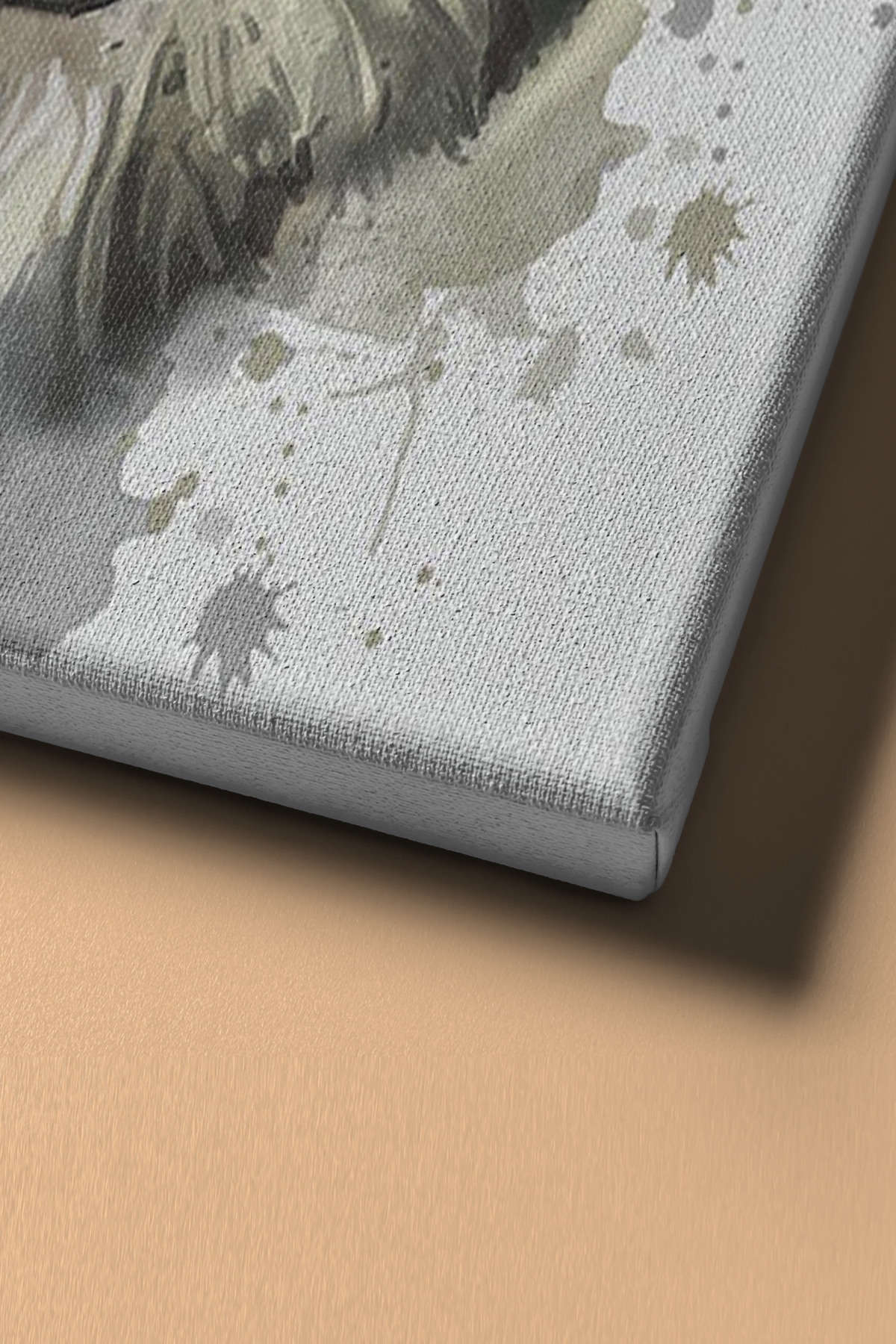 Sayılarla Boyama Seti Çerçeveli Kasnaklı Gri Kurt - Görsel 4