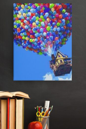 Sayılarla Boyama Seti Kasnaklı Uçan Balonlu Ev