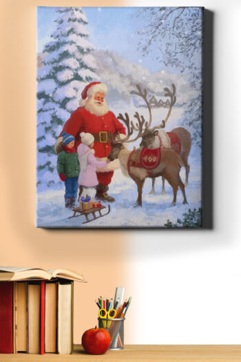 Sayılarla Boyama Seti Kasnaklı Noel Baba Ve Çocuklar