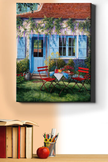 Sayılarla Boyama Seti Kasnaklı Sakin Bahçe Tamamlanmış Hal