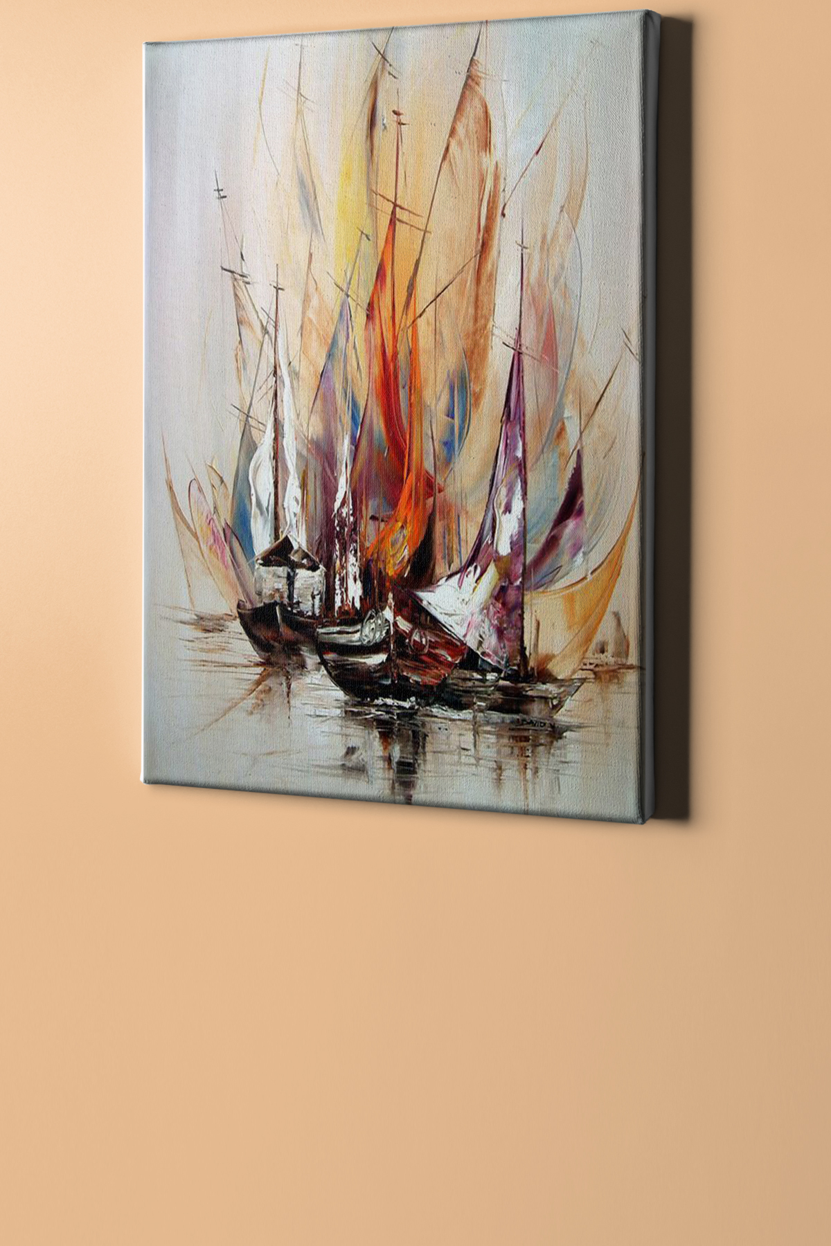 Sayılarla Boyama Seti Kasnaklı Renkli Yelkenliler - Görsel 2