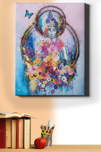 Kasnaklı Sayılarla Boyama Çiçekler Seti Yakın Çekim Detay