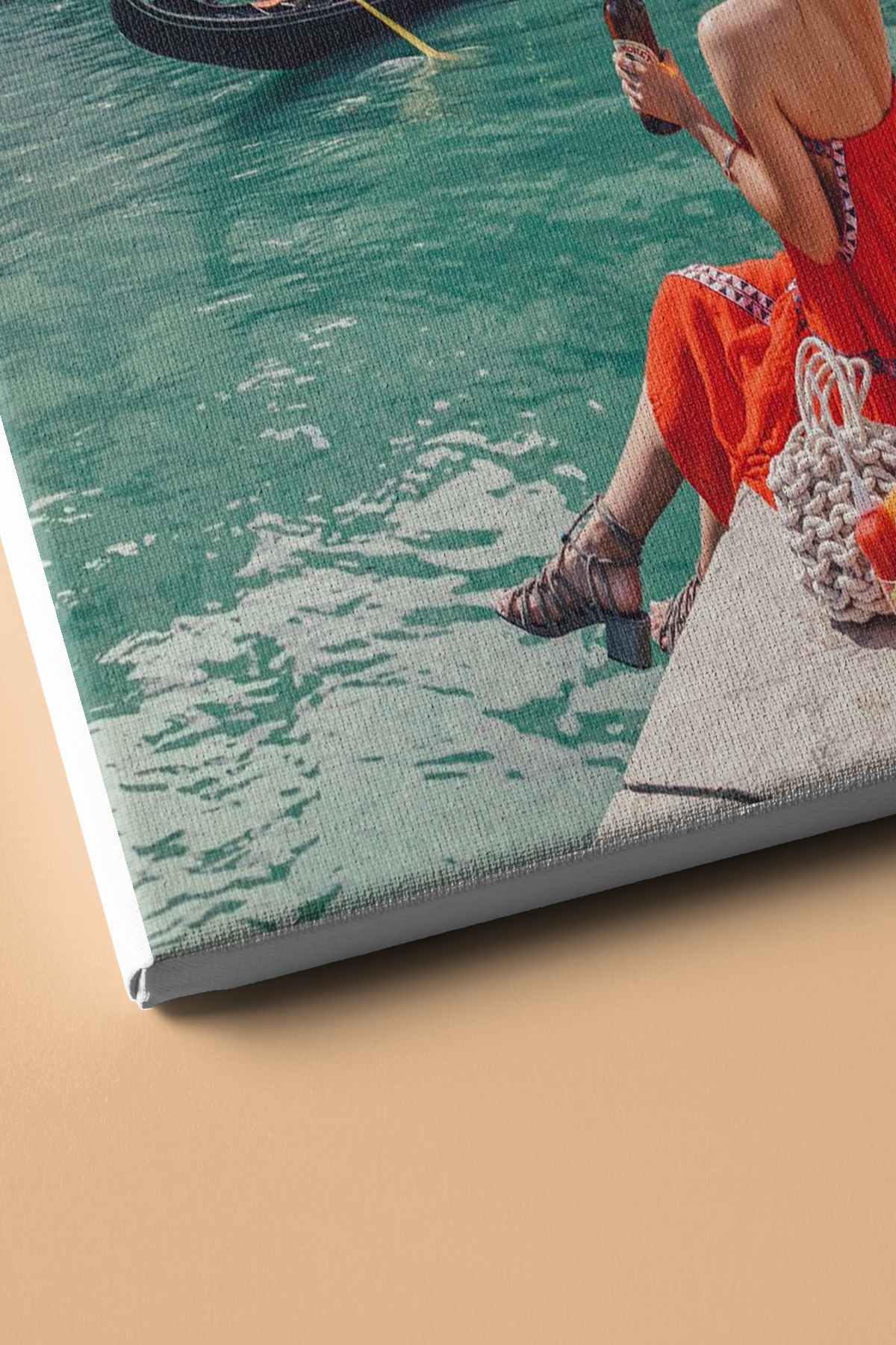 Sayılarla Boyama Seti Kasnaklı Venedik'te Kırmızılı Kadın - Görsel 3