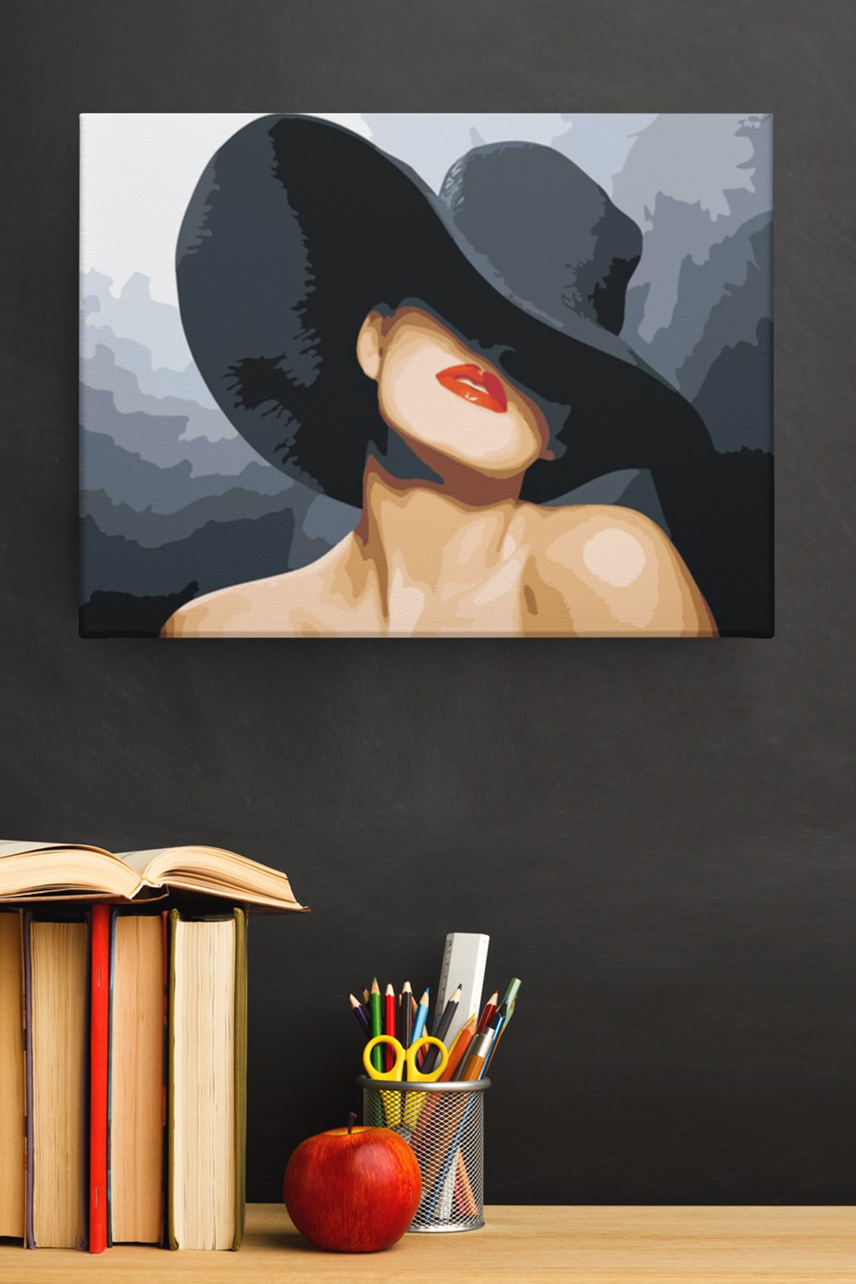 Sayılarla Boyama Seti Kasnaklı Marjinal Kadın