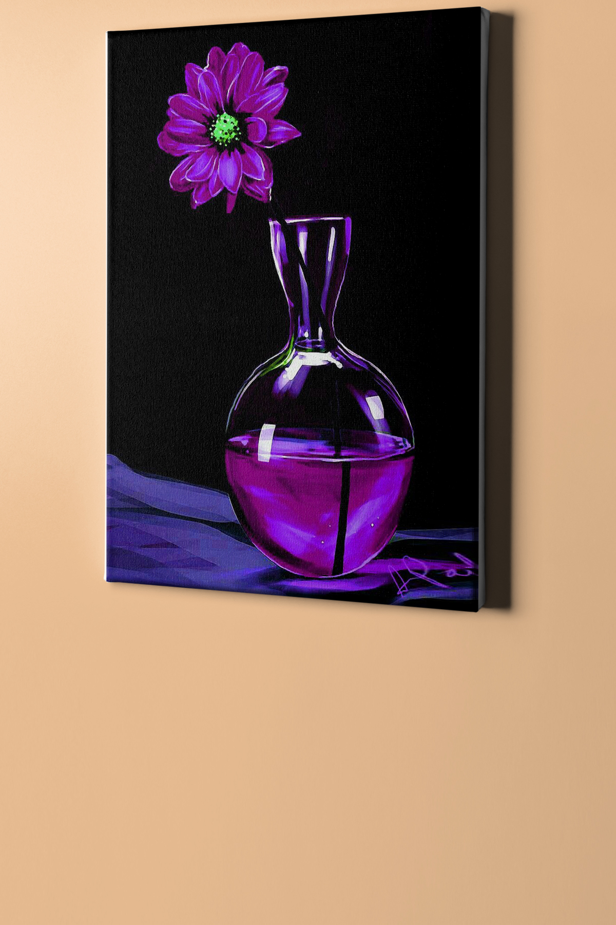 Sayılarla Boyama Seti Kasnaklı Mor Ve Çiçek - Görsel 2