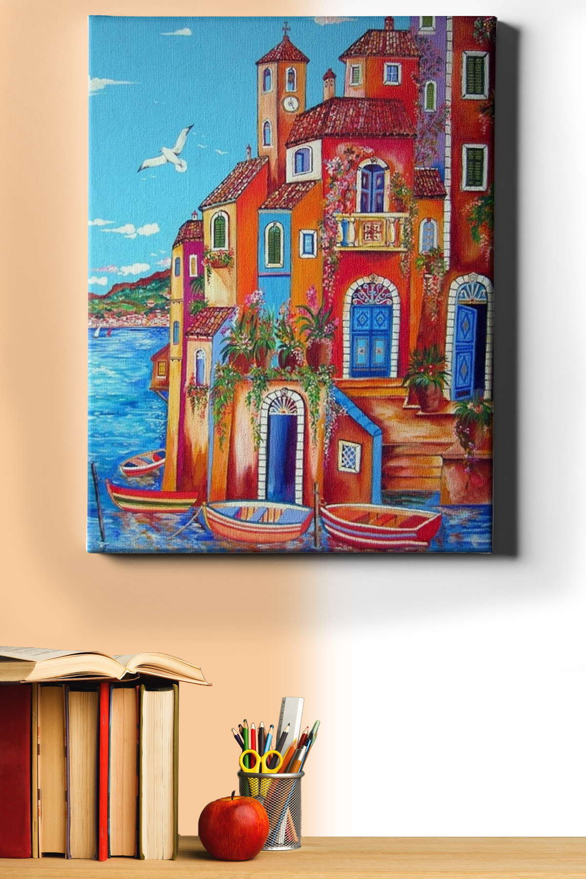 Sayılarla Boyama Seti Kasnaklı Renkli Yalı