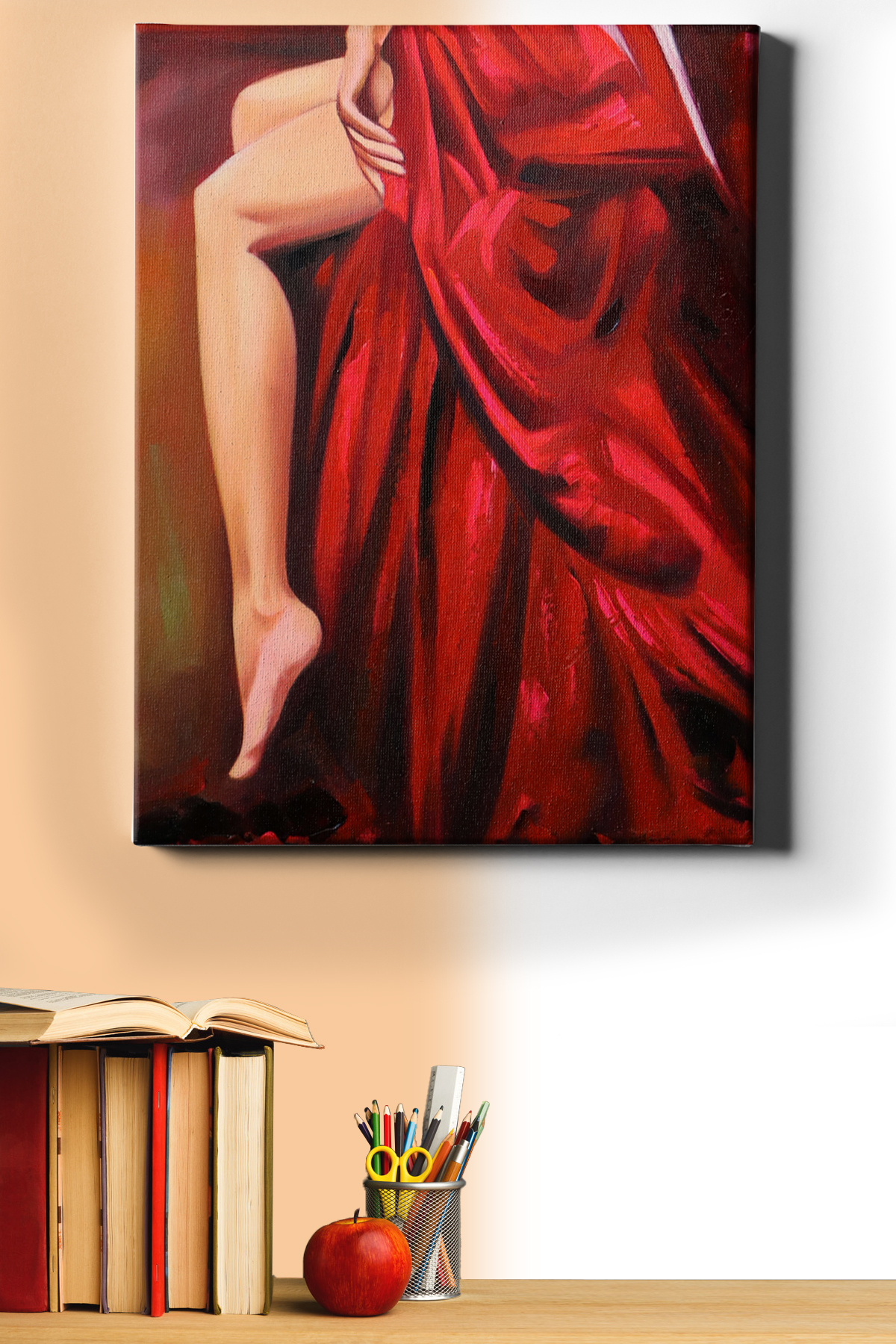 Sayılarla Boyama Seti Kasnaklı Kırmızı Elbise