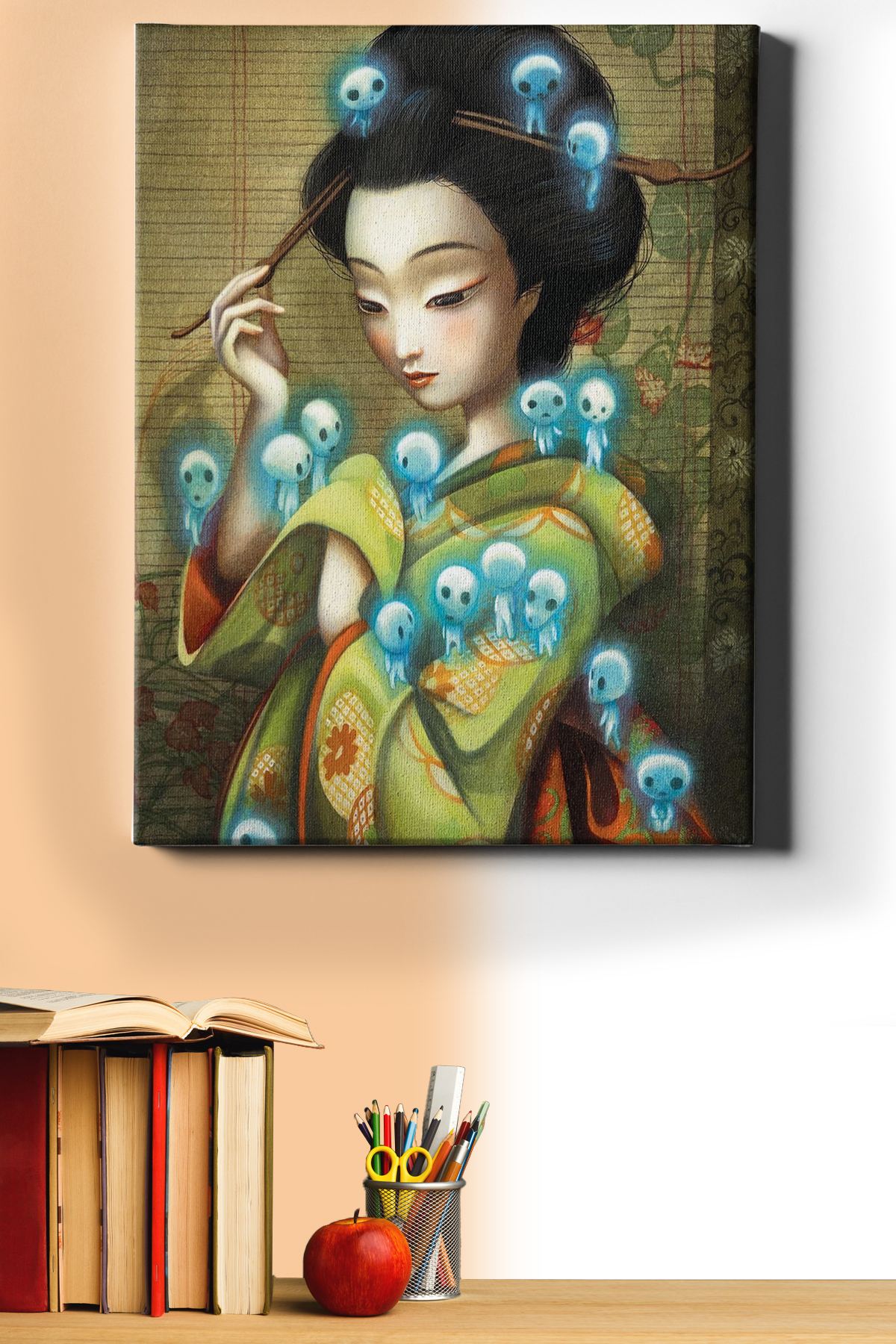 Sayılarla Boyama Seti Kasnaklı Japon Kadının Perileri