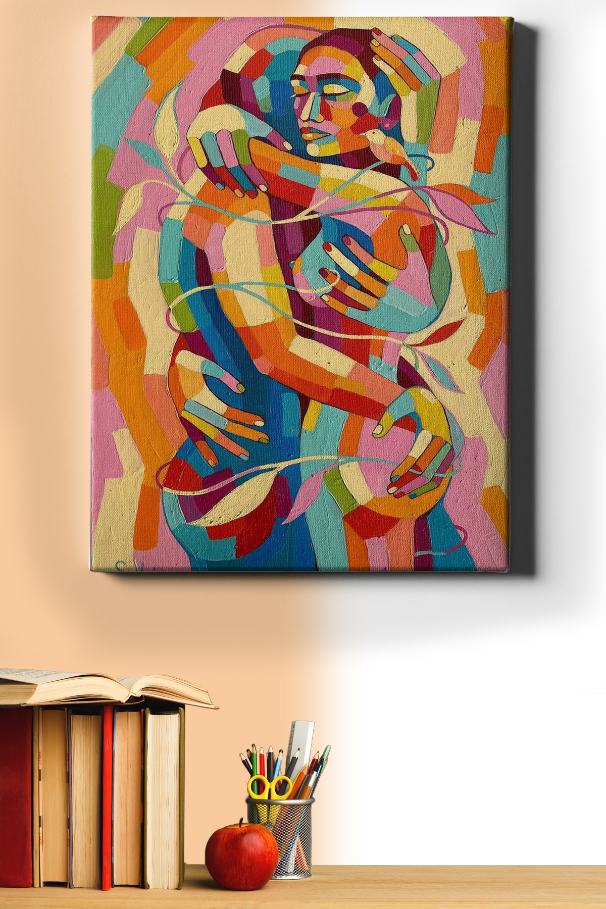 Sayılarla Boyama Seti Kasnaklı Renkli Sarılış