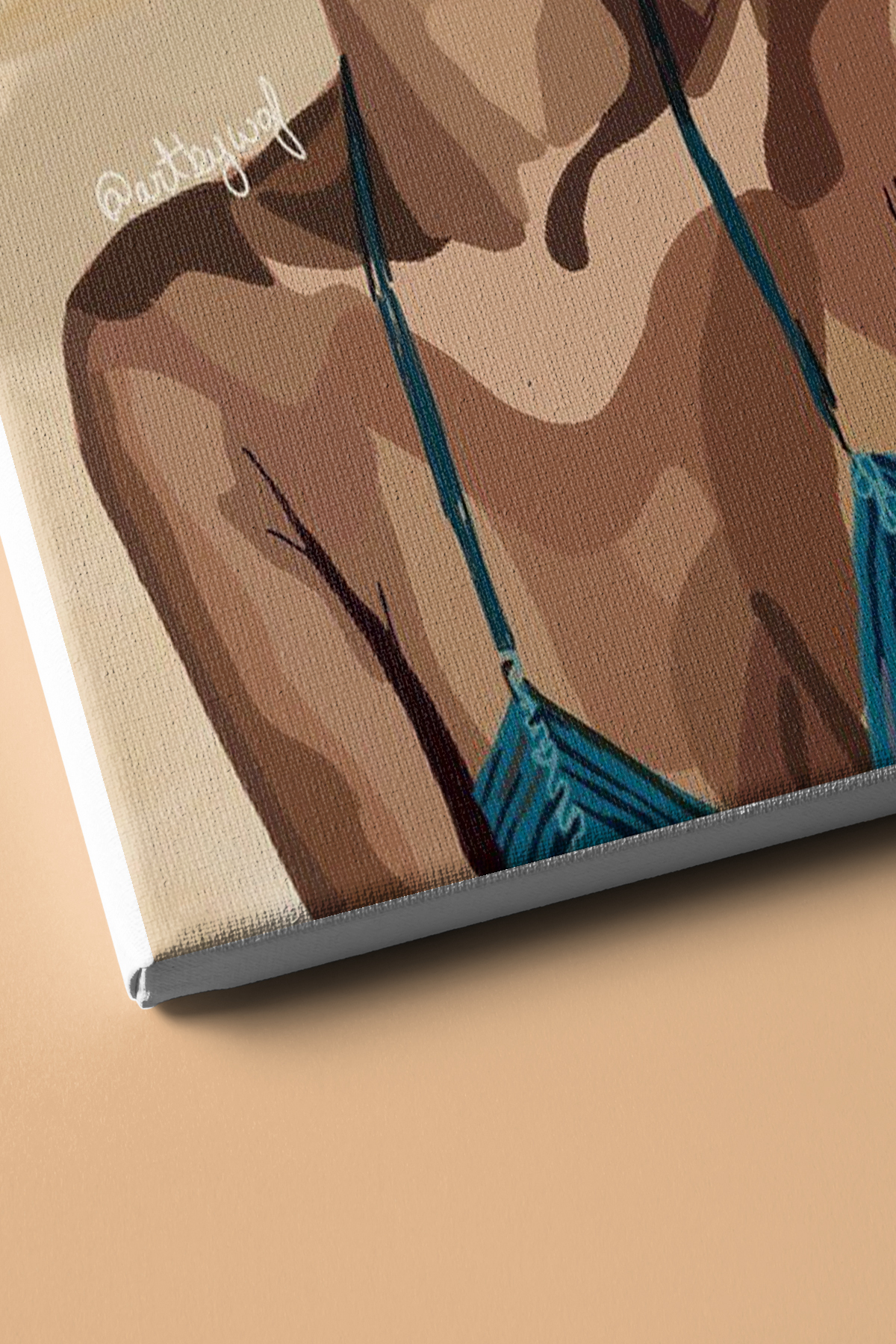 Sayılarla Boyama Seti Çerçevesiz Pastel Renk Kadın - Görsel 3