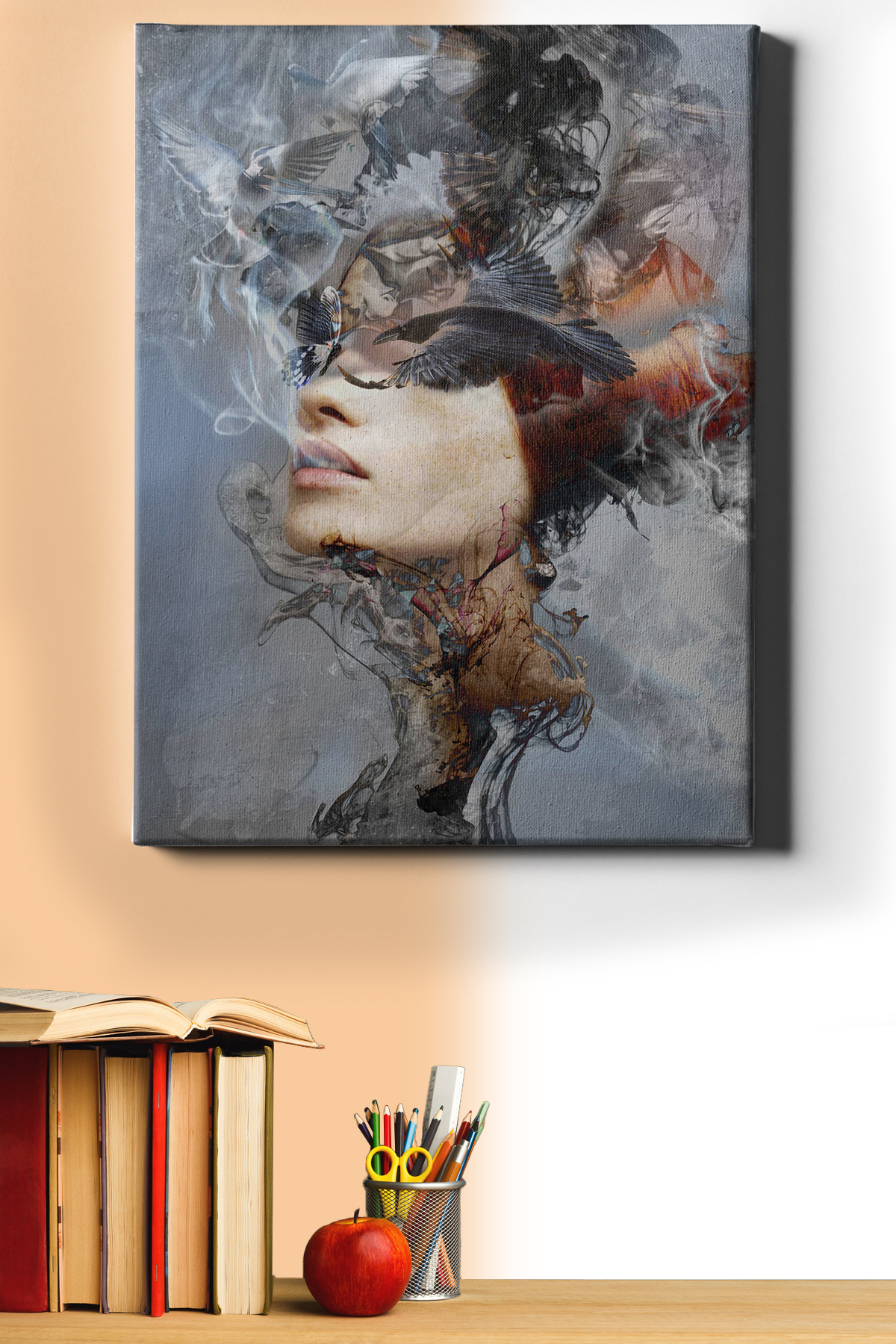 Sayılarla Boyama Seti Kasnaklı Dumandaki Kuşlar