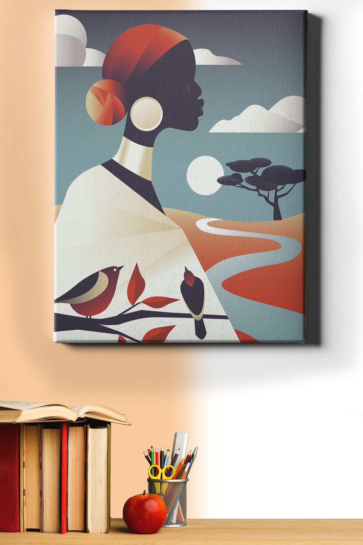 Sayılarla Boyama Seti Kasnaklı Bir Afrikalı