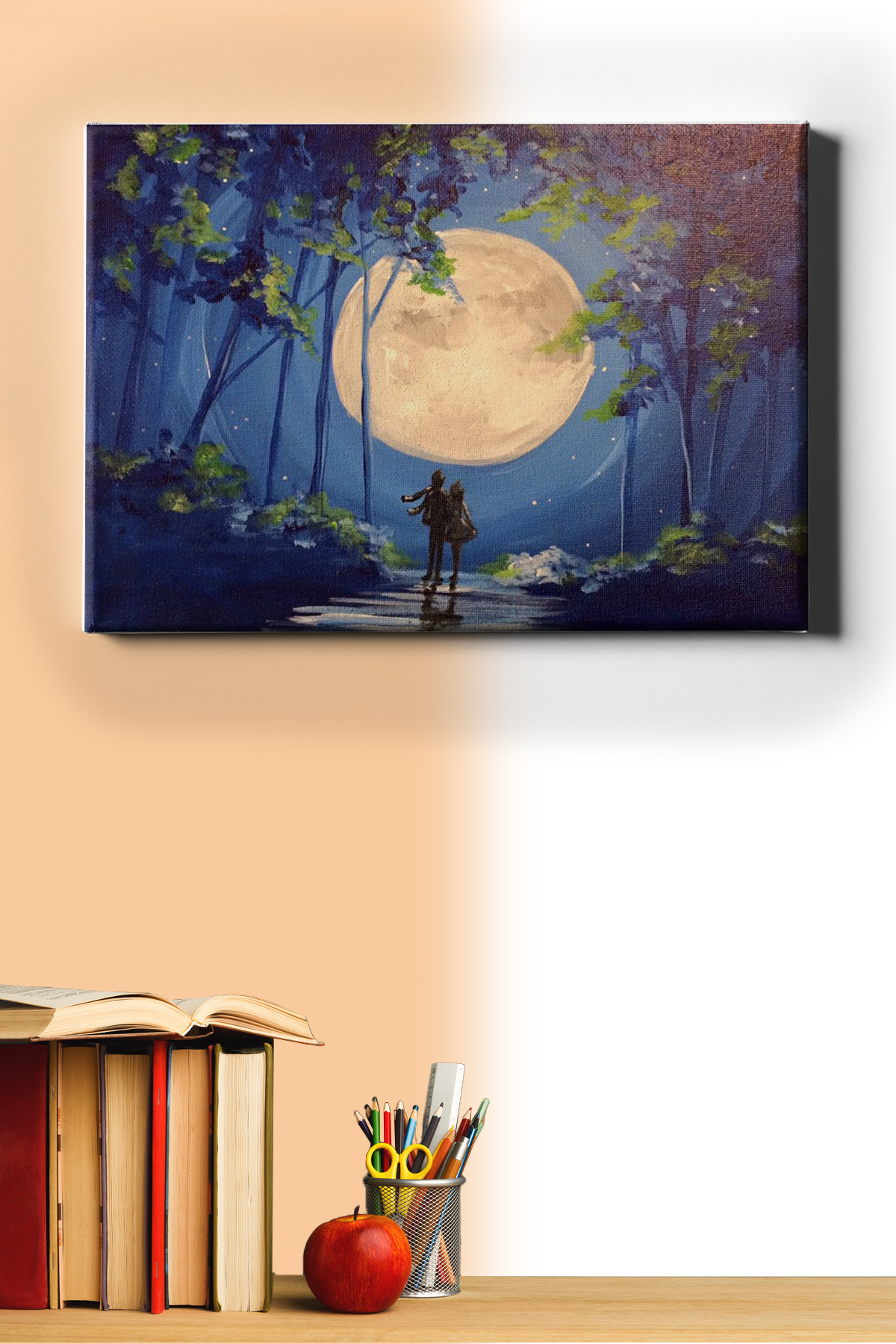 Sayılarla Boyama Seti Kasnaklı Dolunaya Bakış