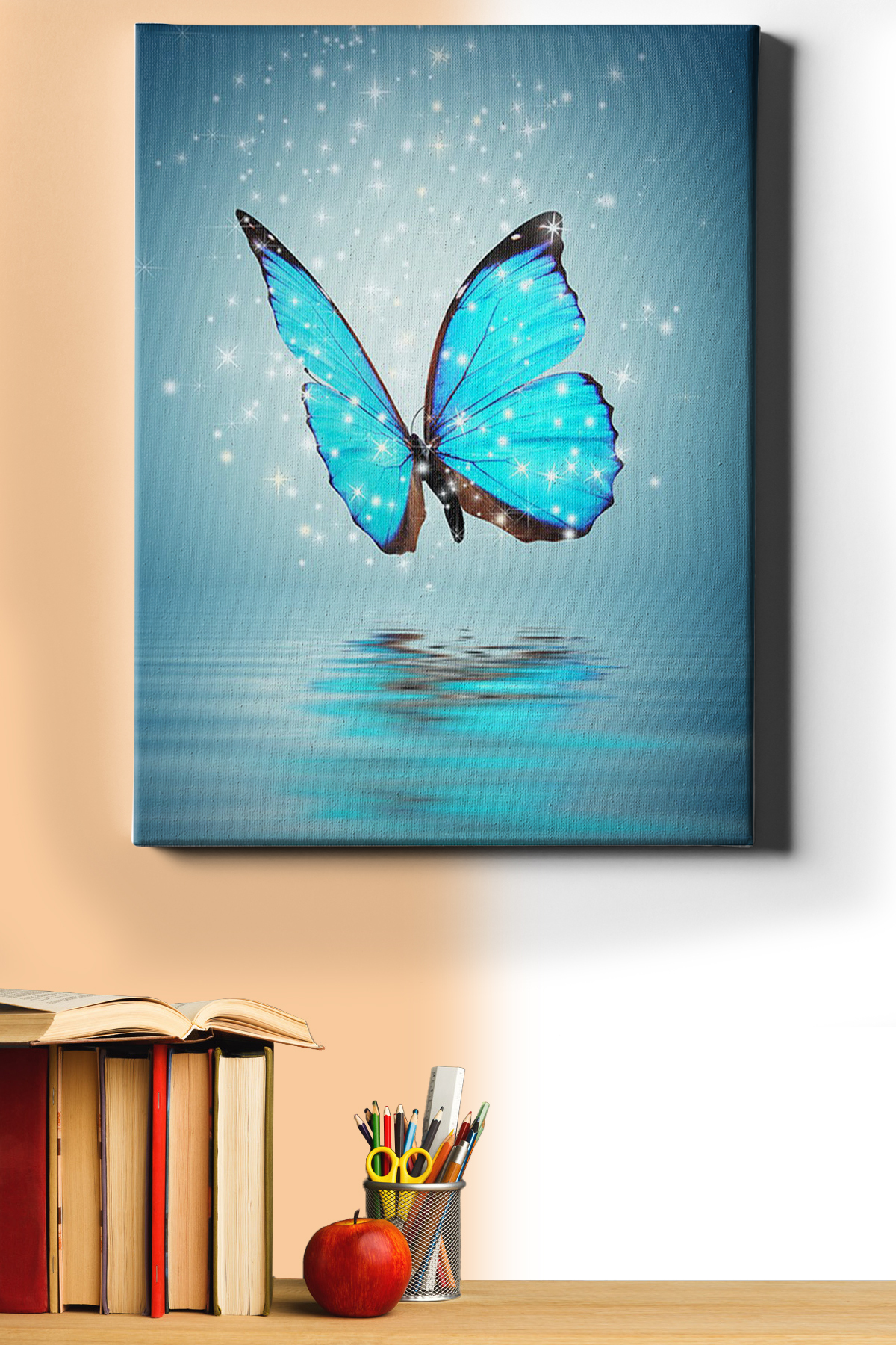 Sayılarla Boyama Seti Kasnaklı Mavili Kelebek