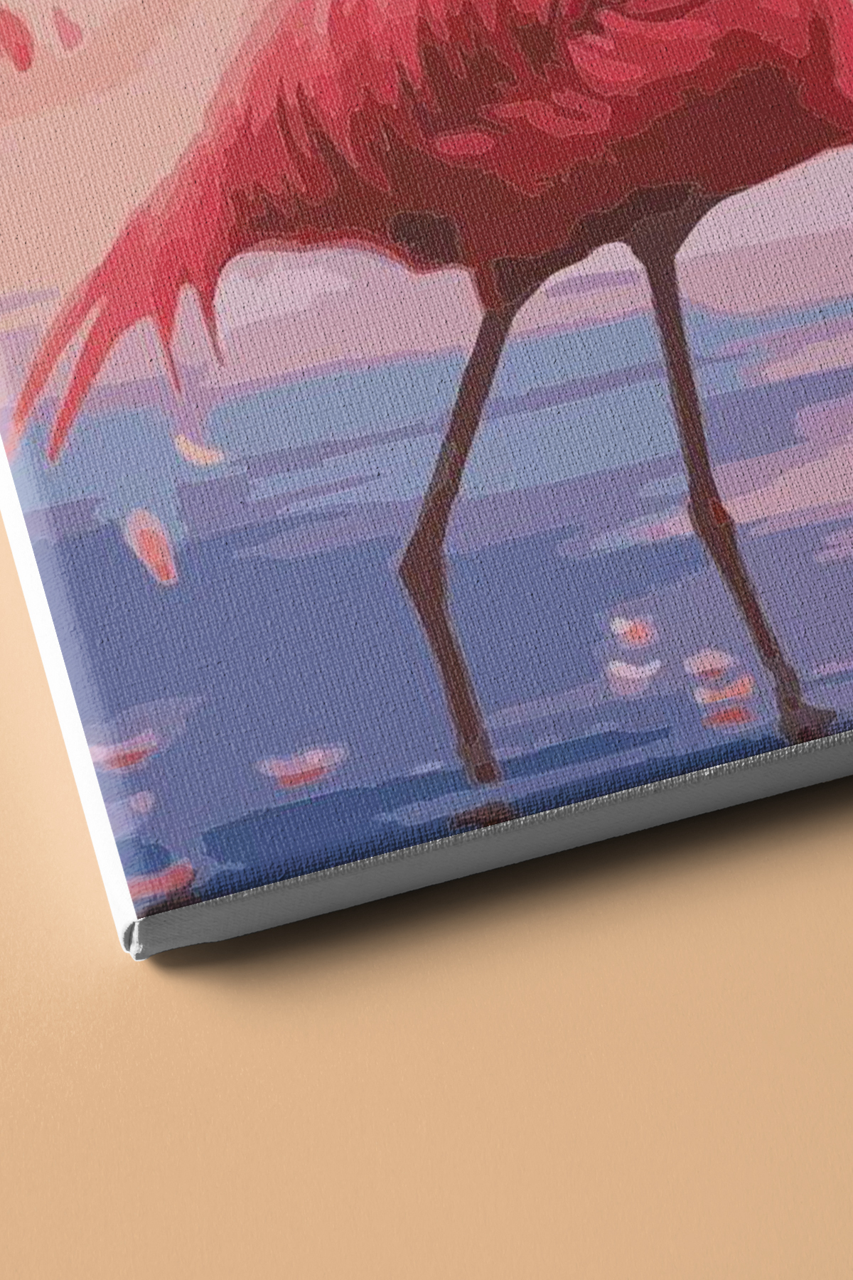 Aşık Flamingolar Sayılarla Boyama Seti Kasnaklı - Görsel 3