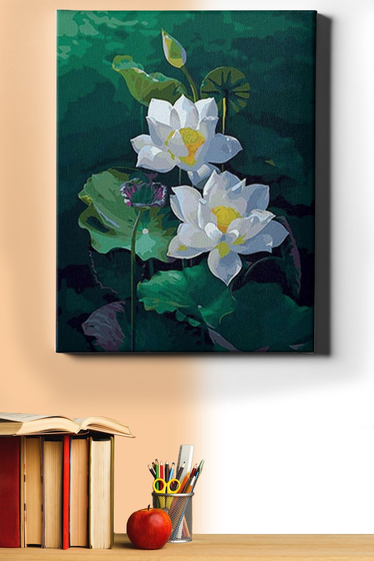 Sayılarla Boyama Seti Kasnaklı Duru Nilüfer