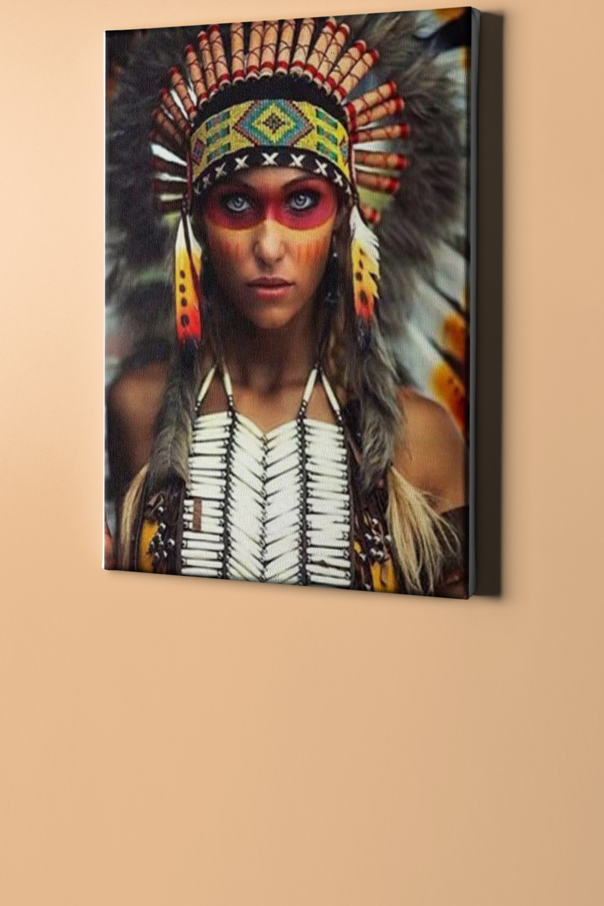 Sayılarla Boyama Seti Kasnaklı Kızılderili Kız - Görsel 2