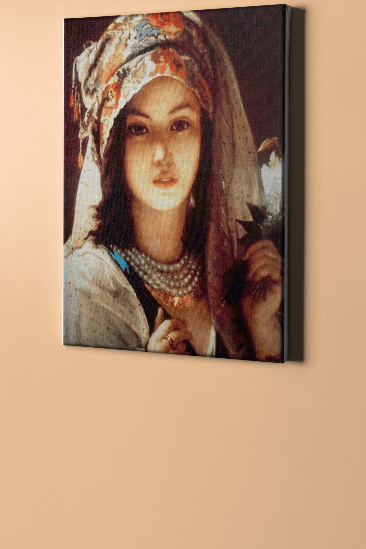 Sayılarla Boyama Seti Kasnaklı Beyaz Leylaklı Kız - Görsel 2