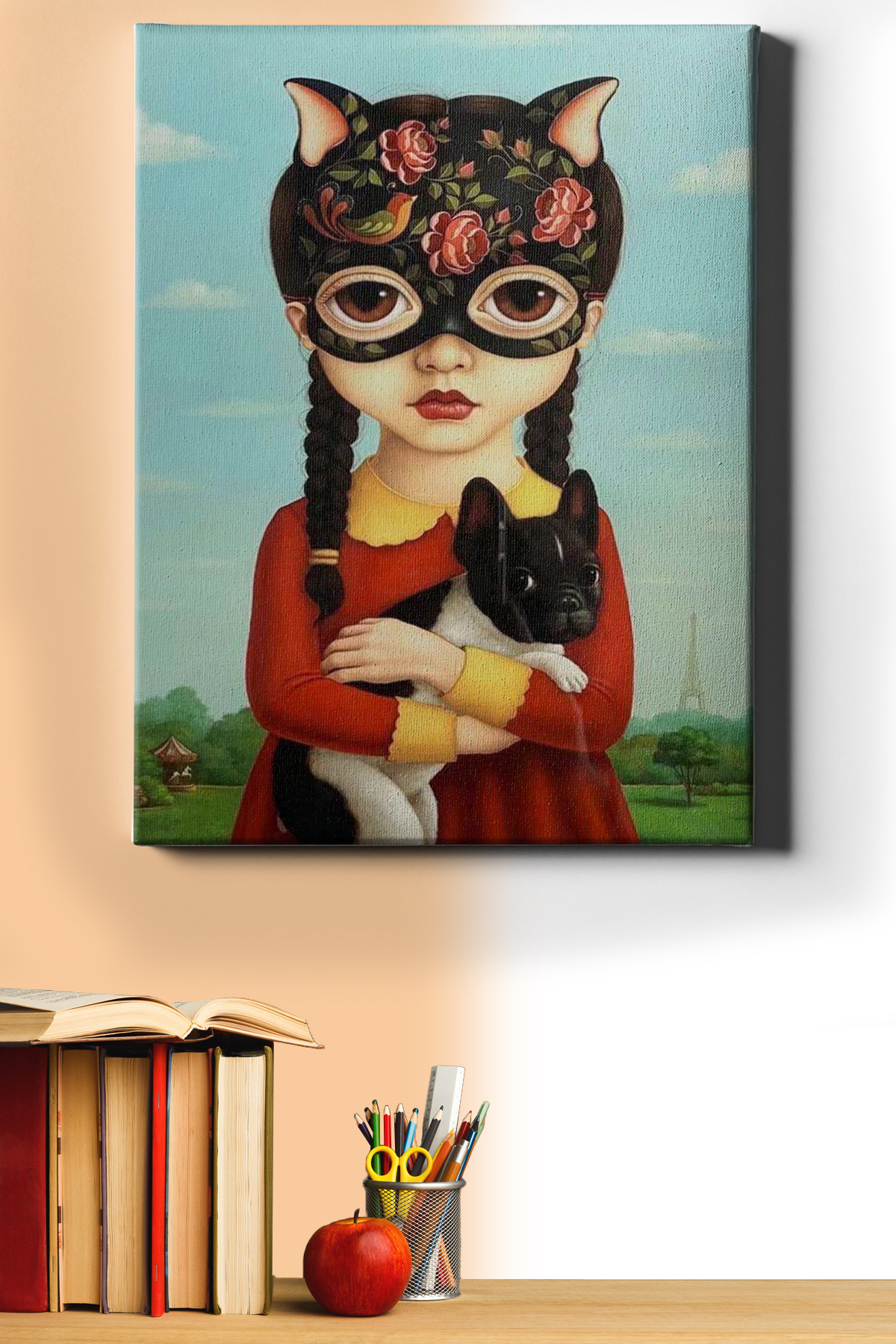 Sayılarla Boyama Seti Kasnaklı Küçük Kız Ve Köpeği