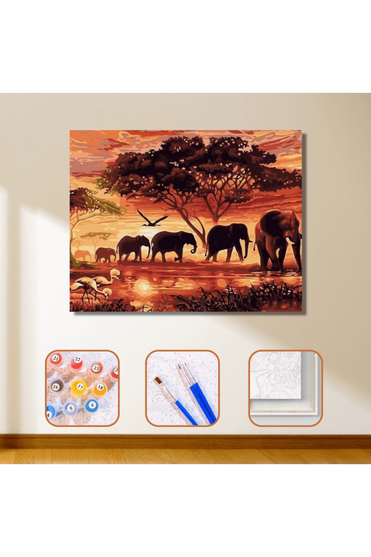 Sayılarla Boyama Seti Kasnaklı Afrika