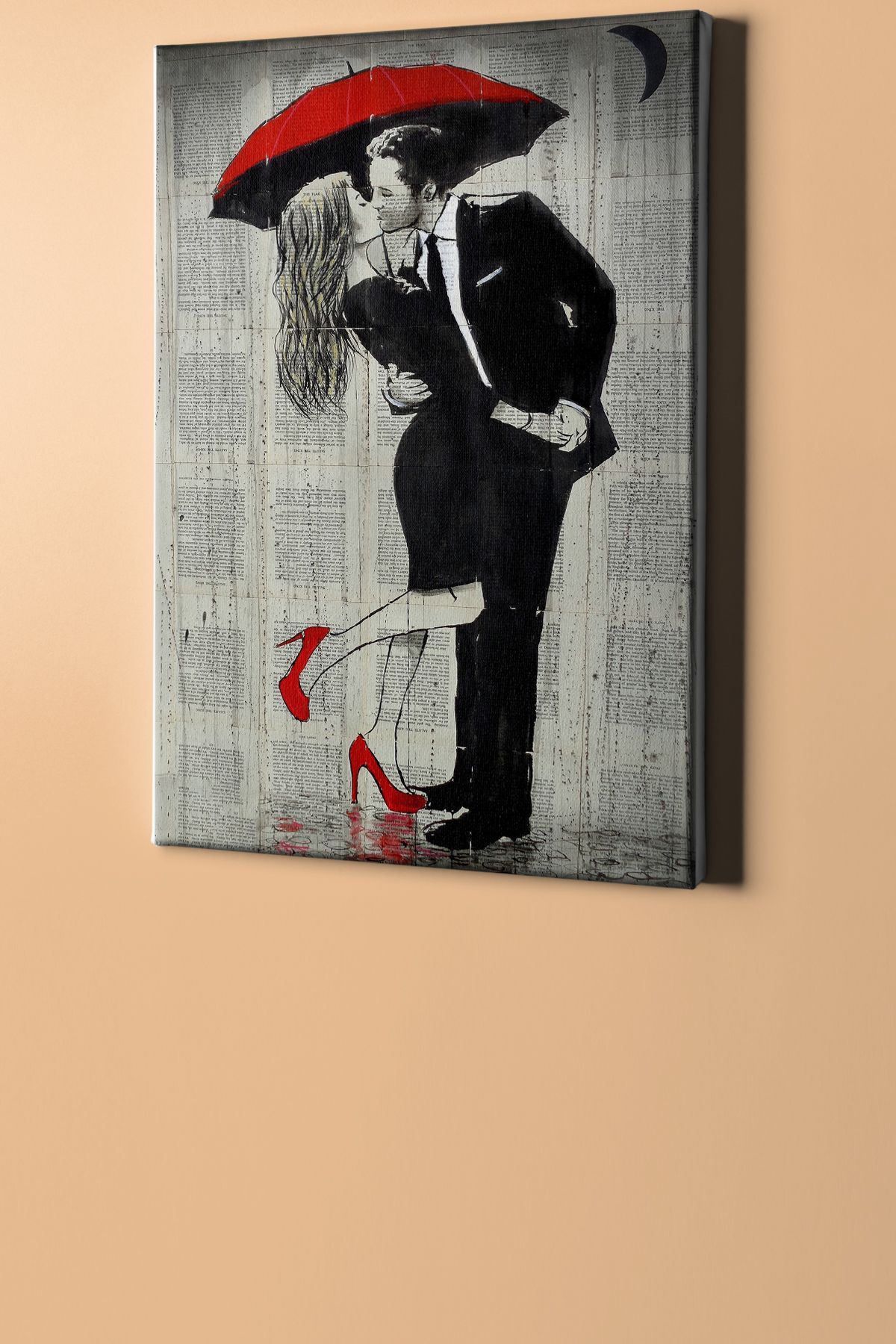 Sayılarla Boyama Seti Kasnaklı Aşk Ve Kırmızı Şemsiye 4 - Görsel 2