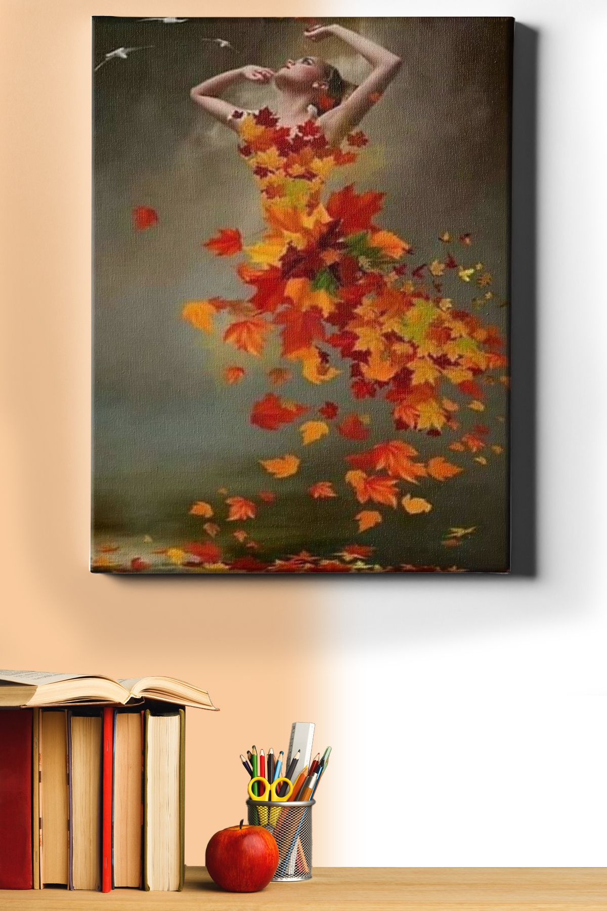 Sayılarla Boyama Seti Kasnaklı Sonbahar Kadın