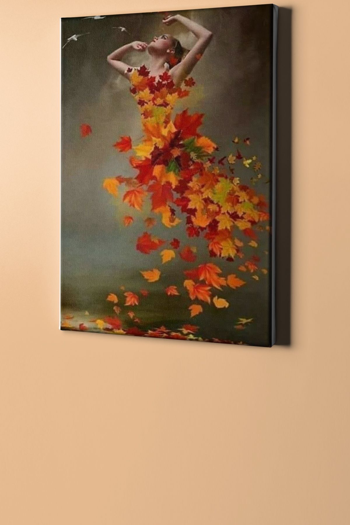 Sayılarla Boyama Seti Kasnaklı Sonbahar Kadın - Görsel 2