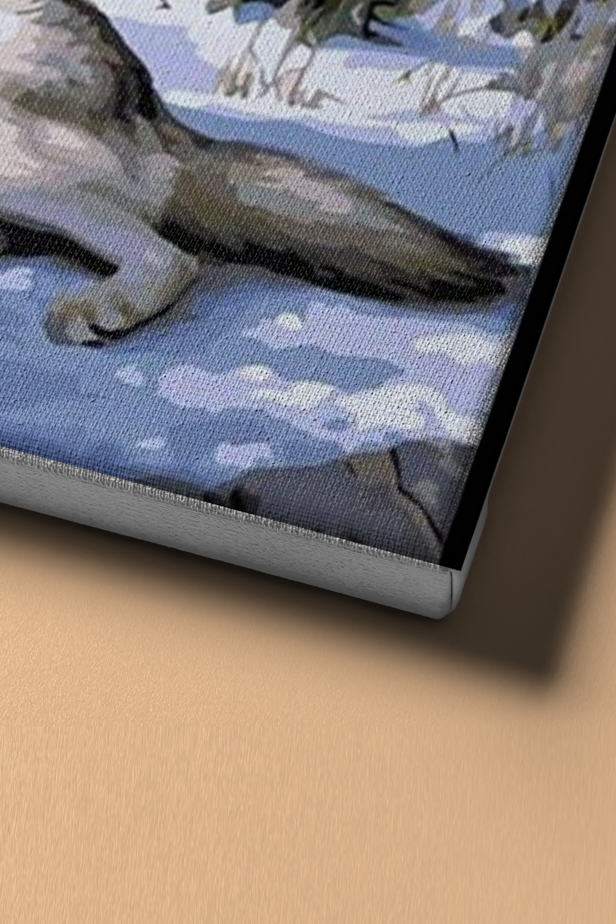 Sayılarla Boyama Seti Kasnaklı Kurtlar Ve Kar - Görsel 4