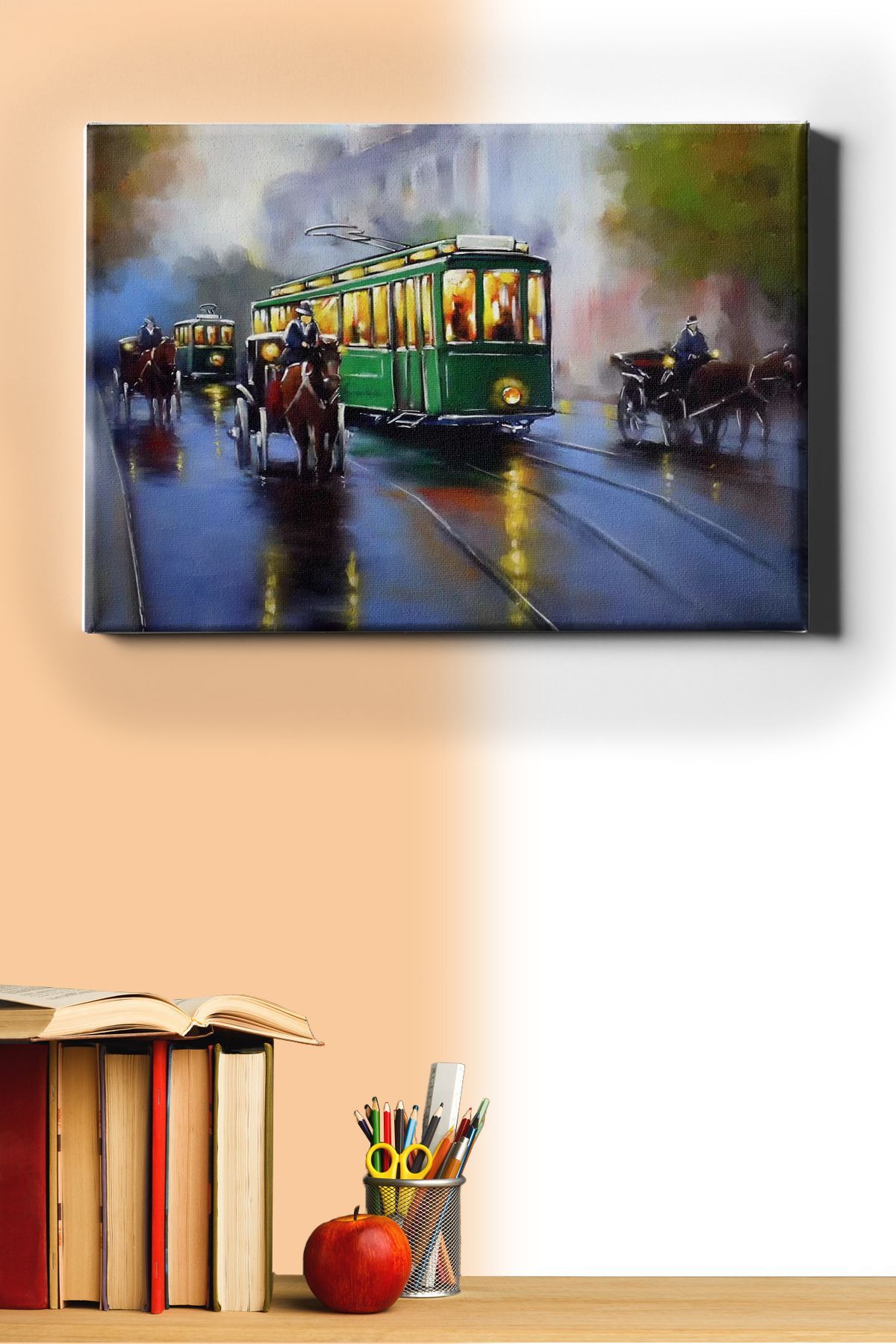 Sayılarla Boyama Seti Kasnaklı Caddeden Geçen Tramvay