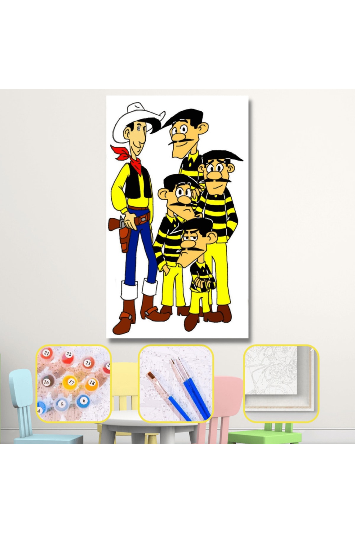 Sayılarla Boyama Seti Kasnaklı Red Kıt Ve Daltonlar