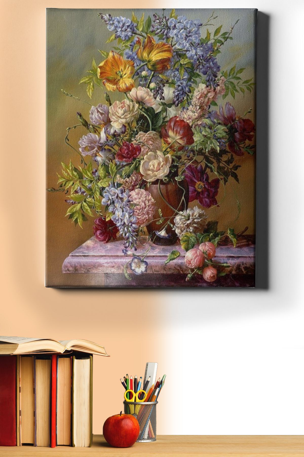 Sayılarla Boyama Seti Kasnaklı Vazodaki Çiçekler