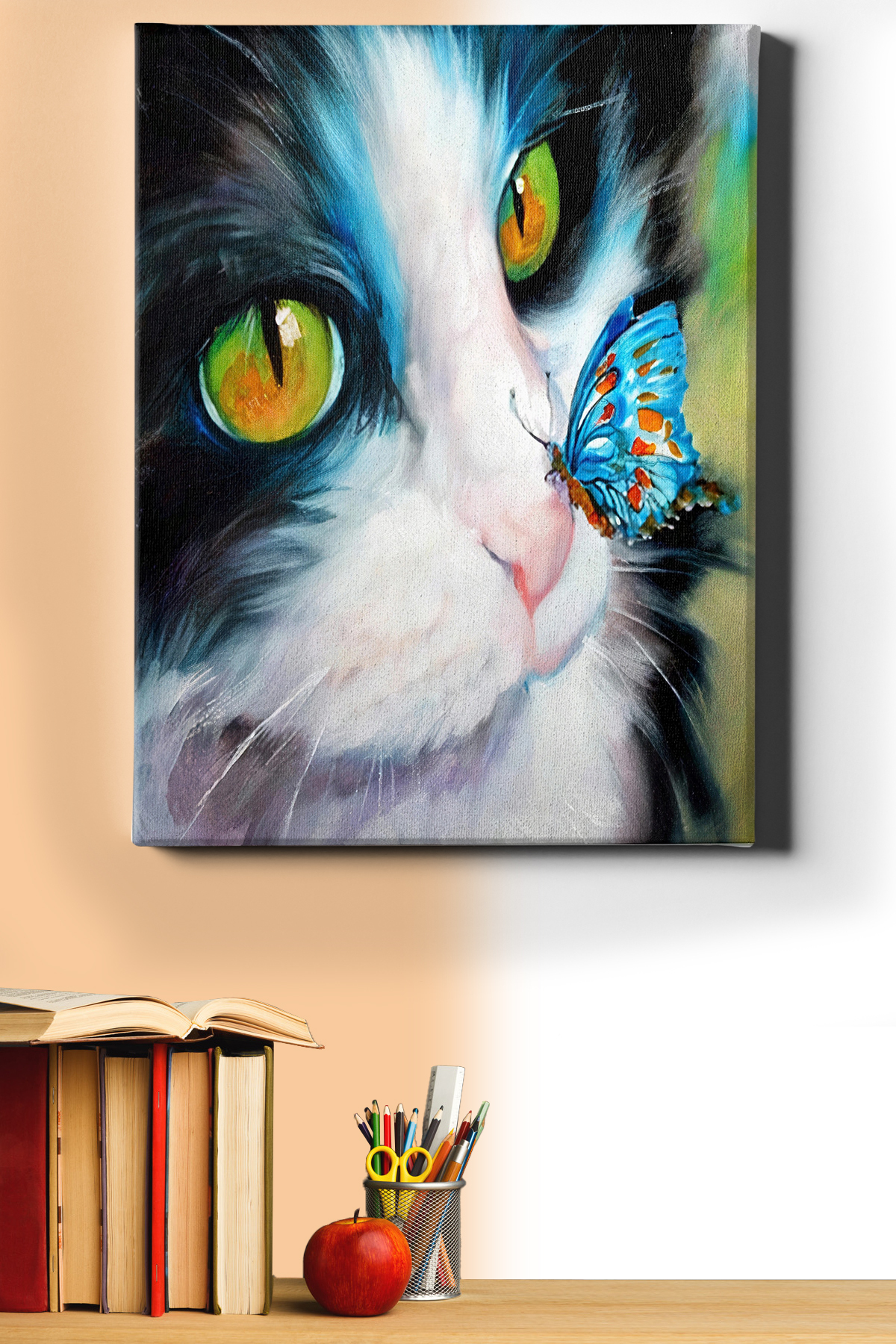 Sayılarla Boyama Seti Kasnaklı Kedi Ve Kelebek