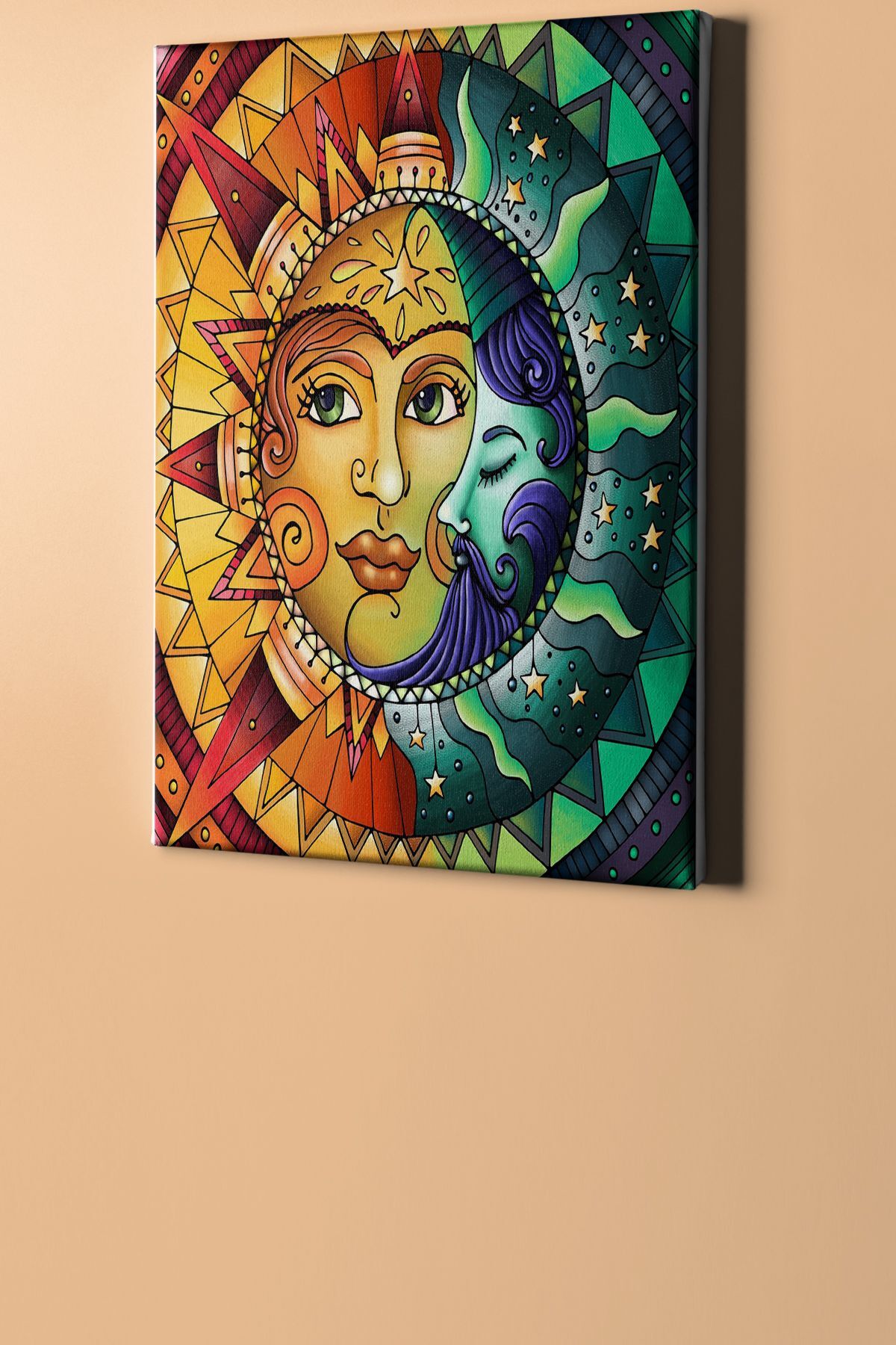 Sayılarla Boyama Seti Kasnaklı Güneş Ve Ay - Görsel 2