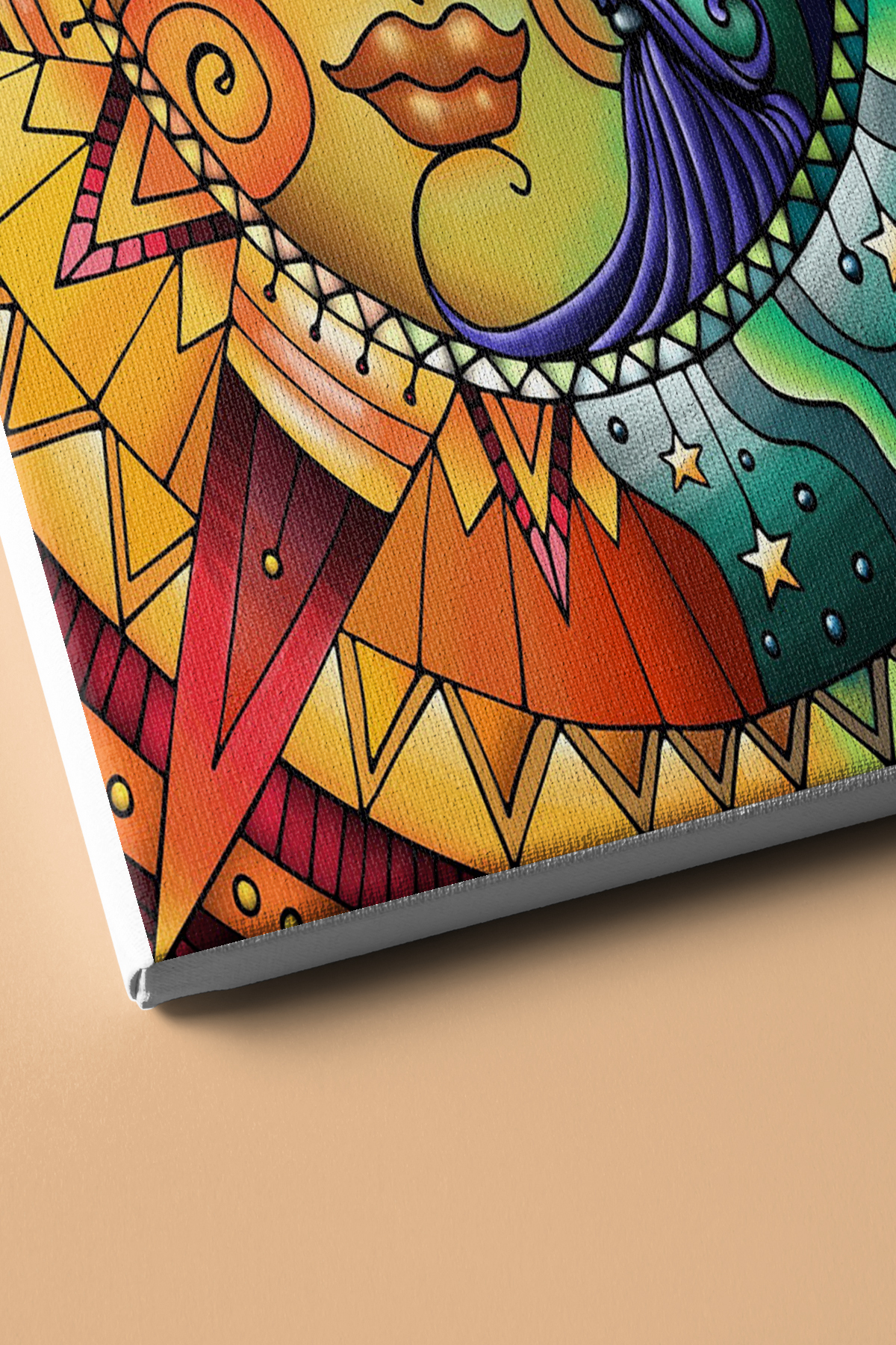 Sayılarla Boyama Seti Kasnaklı Güneş Ve Ay - Görsel 3