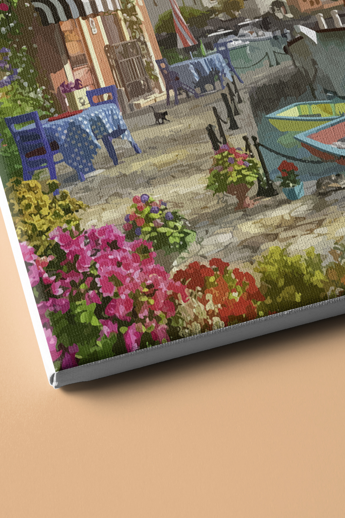 Sayılarla Boyama Seti Kasnaklı Yunanda Bir Köy - Görsel 3