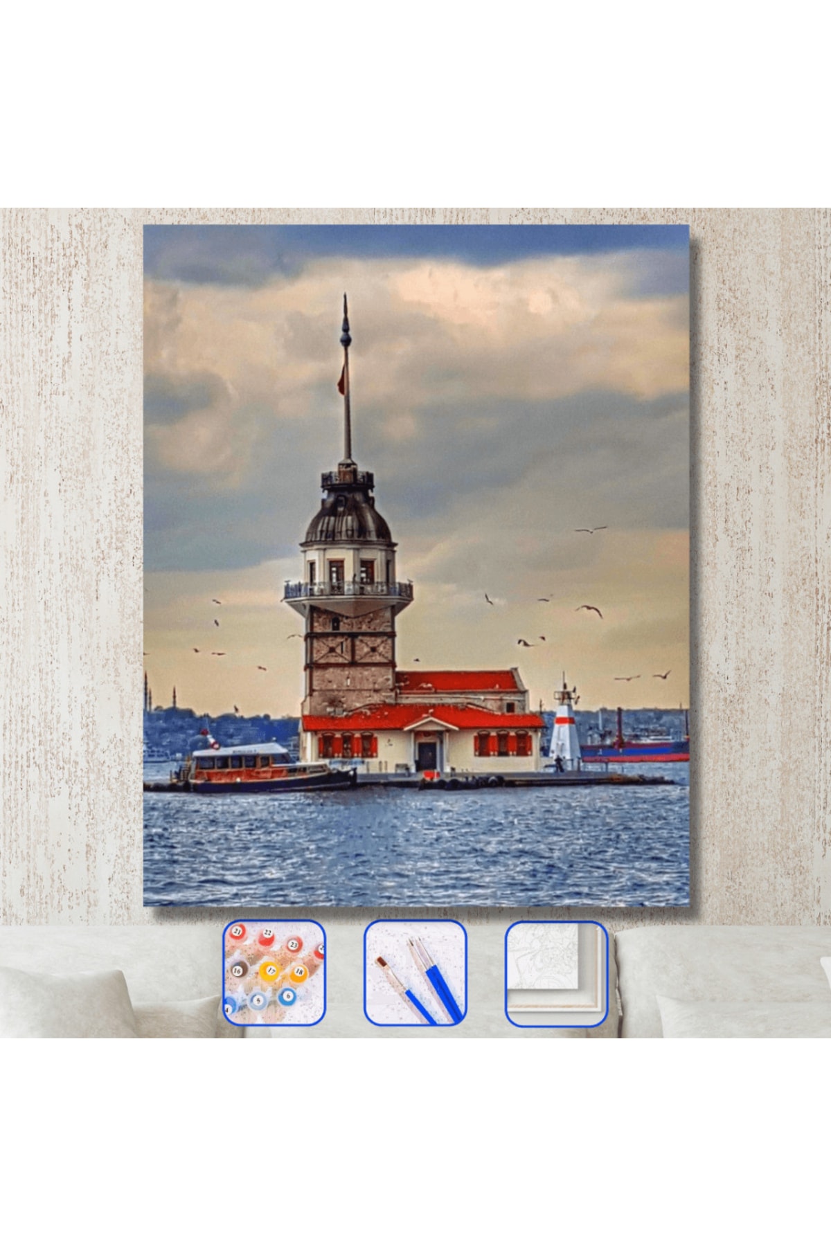 Sayılarla Boyama Seti Kasnaklı Kız Kulesi 1